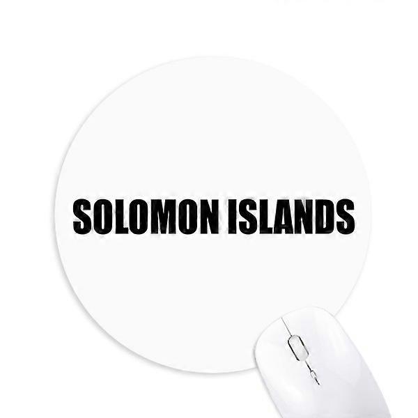 mon Islands Country Name Black Round Non-Slip Rubber Mousepad Game Office Mouse Pad