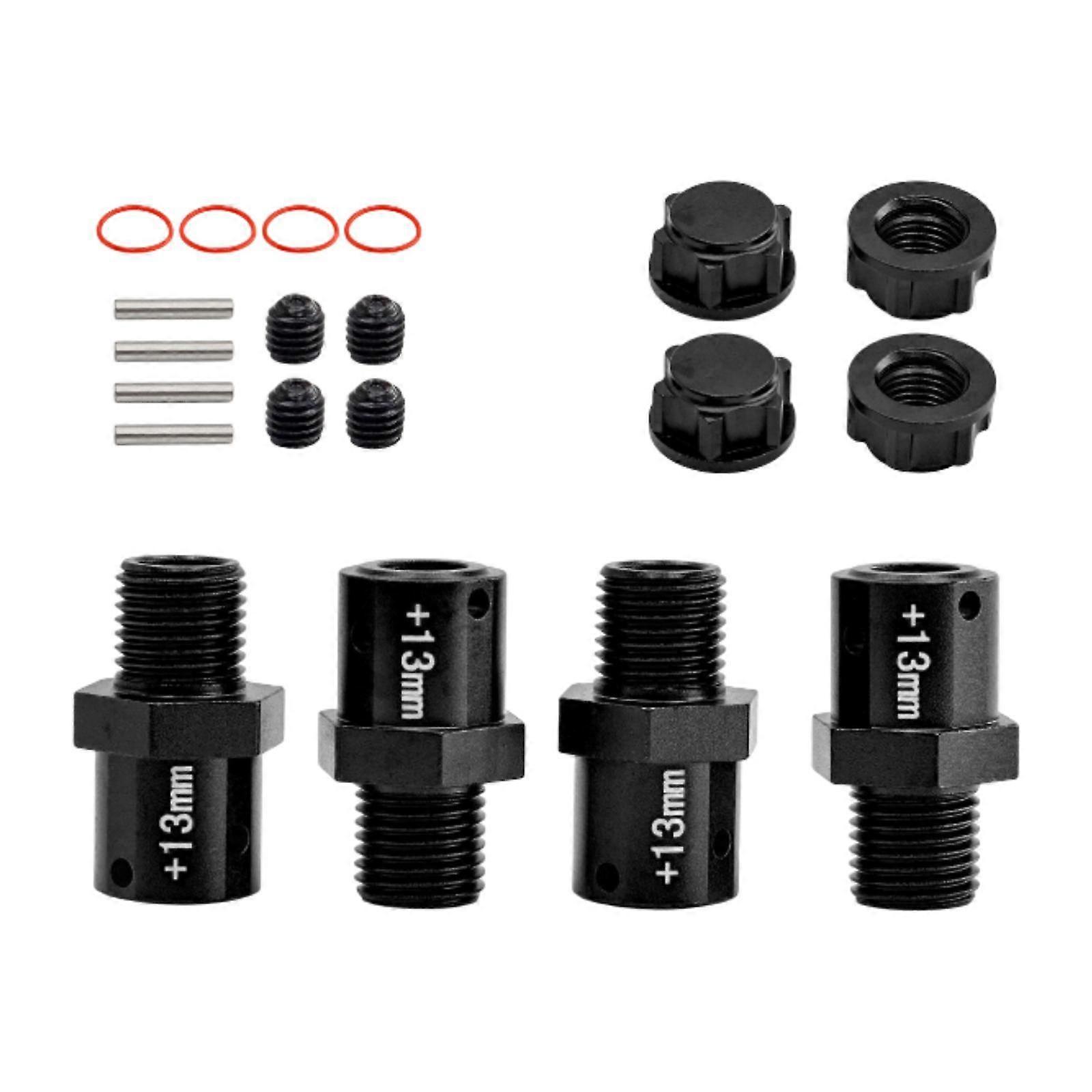 4 Pieces 1/8 1/7 RC Car Coupling DIY Accessory Replacement for Crawler Model black