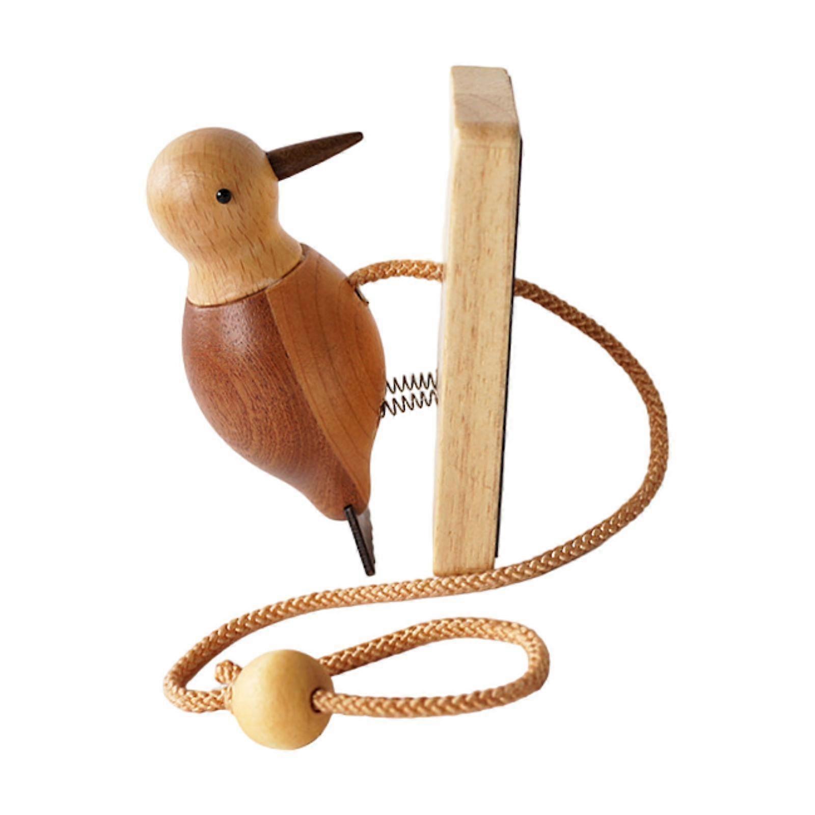 نقار الخشب جرس الباب خمر تصميم خشبي جرس الباب لمكتب الأعمال المنزلية 3D الشكل