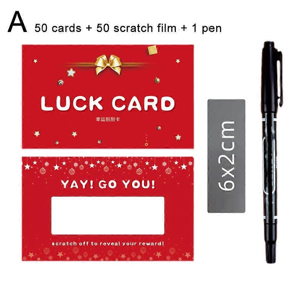 50Pcs Cute Scratch Cards Creative DIY Lucky Scratch Cards