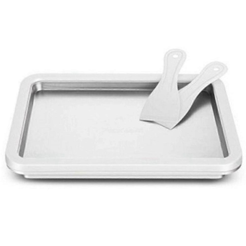 Ice Cream Machine, Ice Cream Roll Plate, with 2 Plastic Spatulas, Very Suitable suitable for Handmade Ice Cr