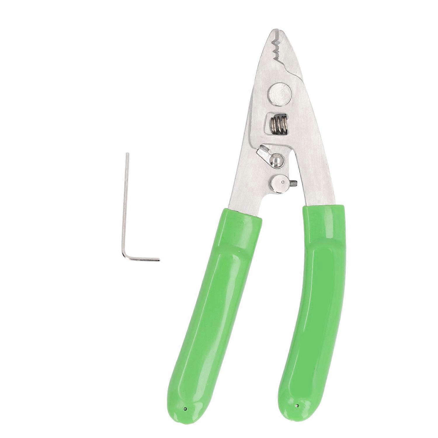 Fiber Optic Stripper 3 Hole Adjustable Caliber Wire Stripping Tool with Safety Lock and Auto Reset S