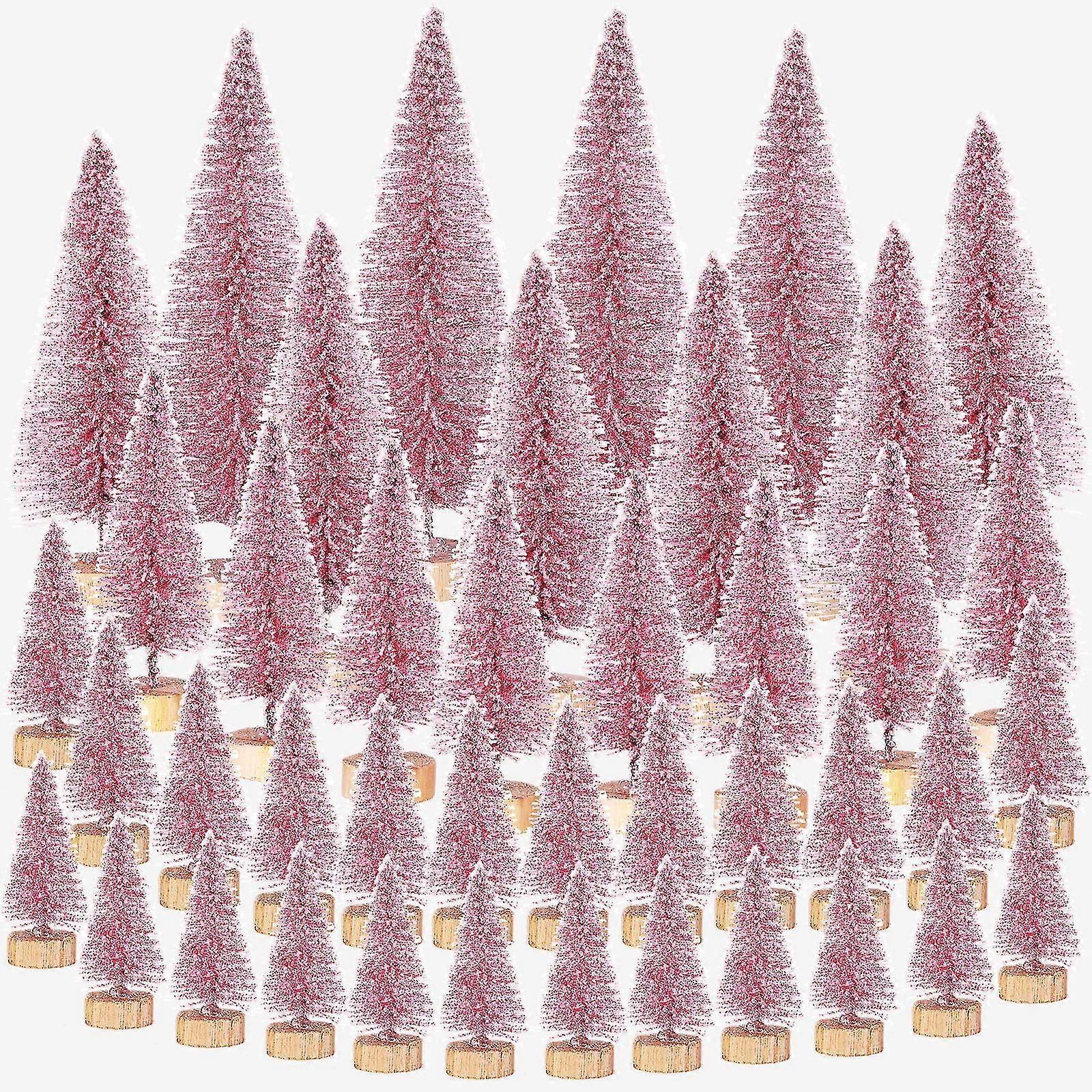 42 ks vánoční stromek DIY láhev kartáč stromy plastové sisalové stromy