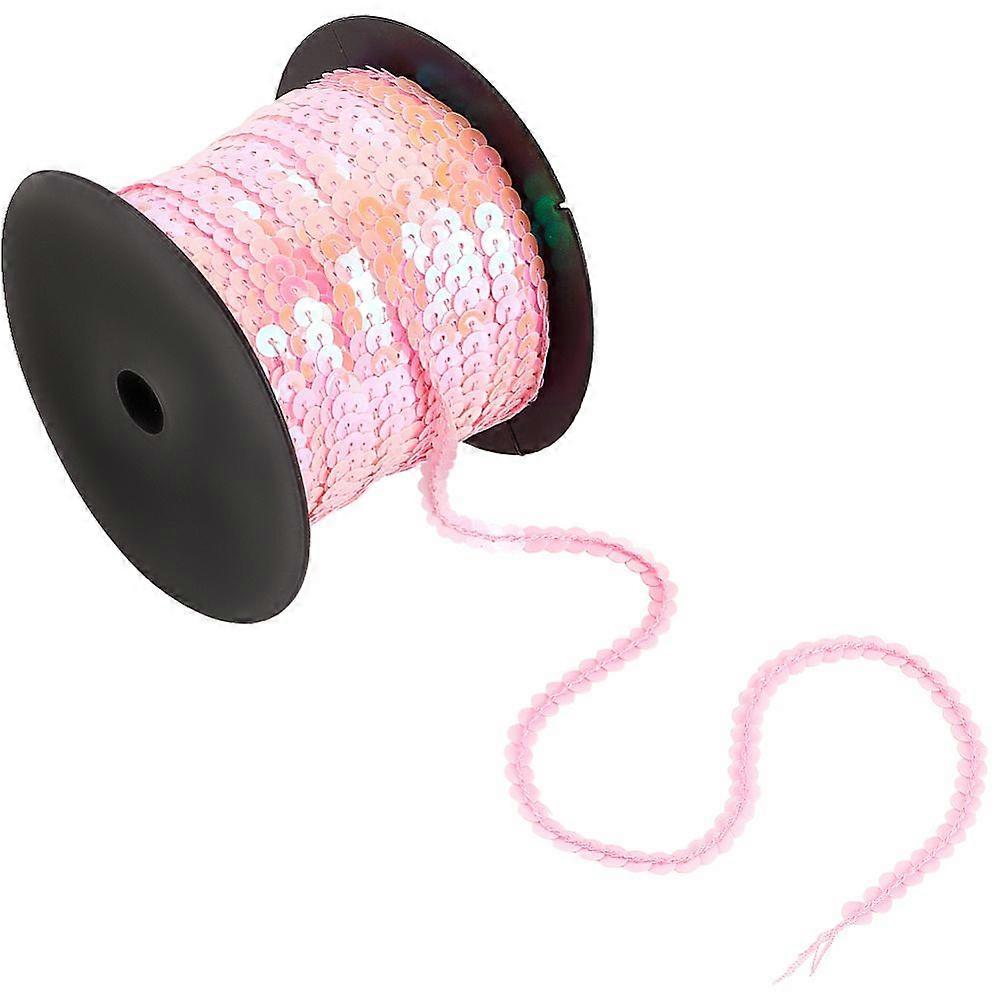1Set 1 Roll Sparkle PVC Sequins Ribbon Sequins Trim Clothing Accessorie PeachPuff 1/4 inch(6mm) 100yards/roll