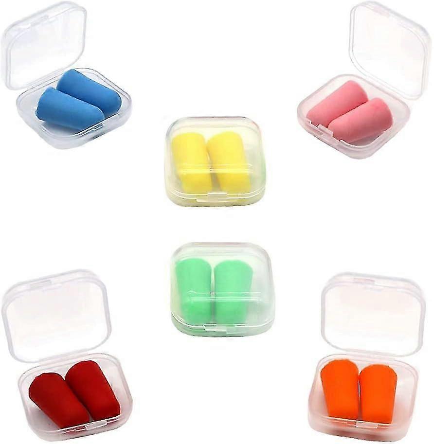 6 Pairs Earplugs, Earplugs For Sleeping, Soft Foam Earplugs, Noise Canceling Earplugs, For Sleeping, Studying, Working, Traveling, Construction