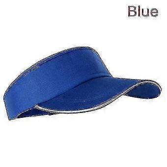 Verstellbar Unisex Männer Frauen Glatt Sonnenblende Sport Golf Tennis Atmungsaktive Kappe Hut 1PC Blau