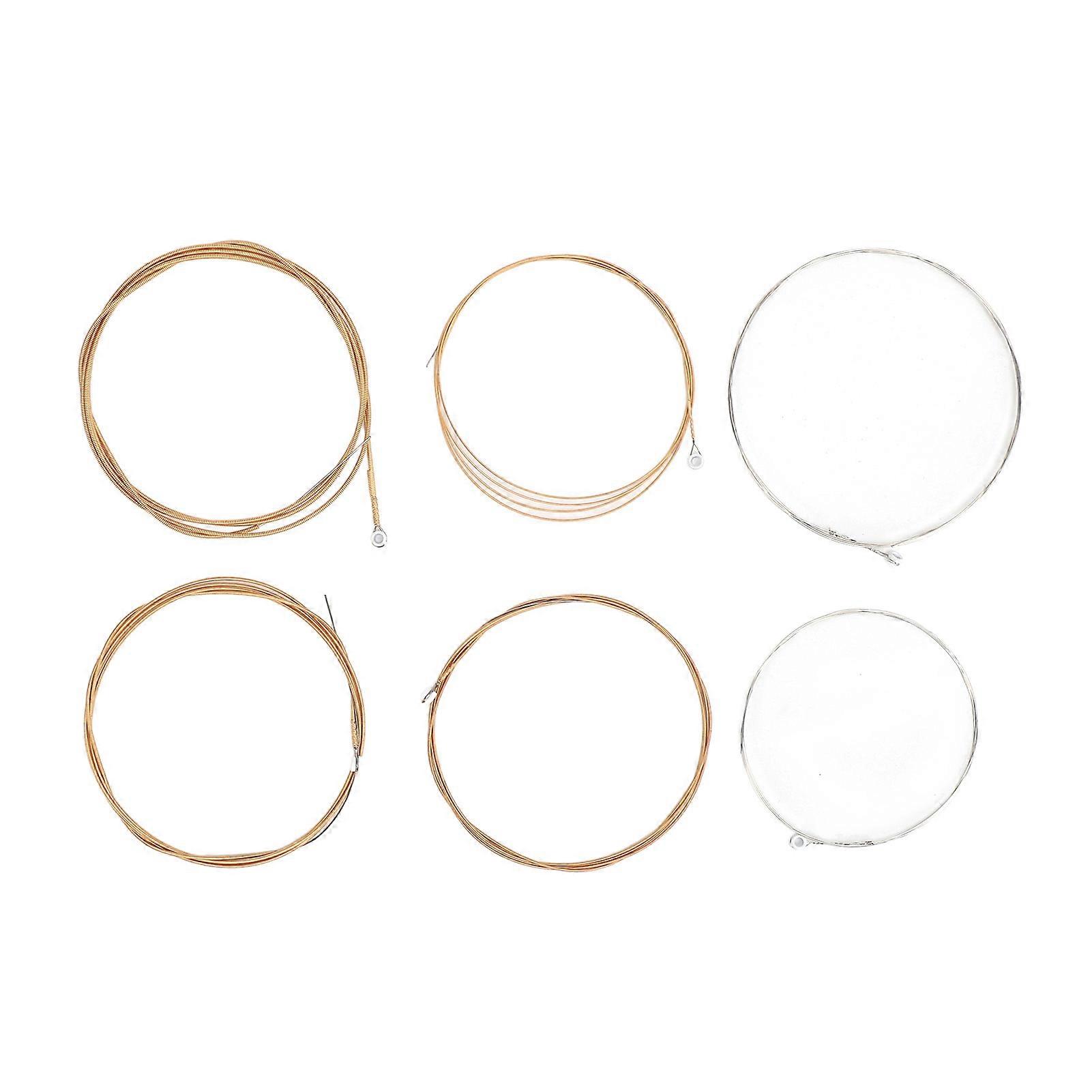 6PCS Acoustic Guitar Strings Rust Resistant Coating Folk Guitar Strings Replacement