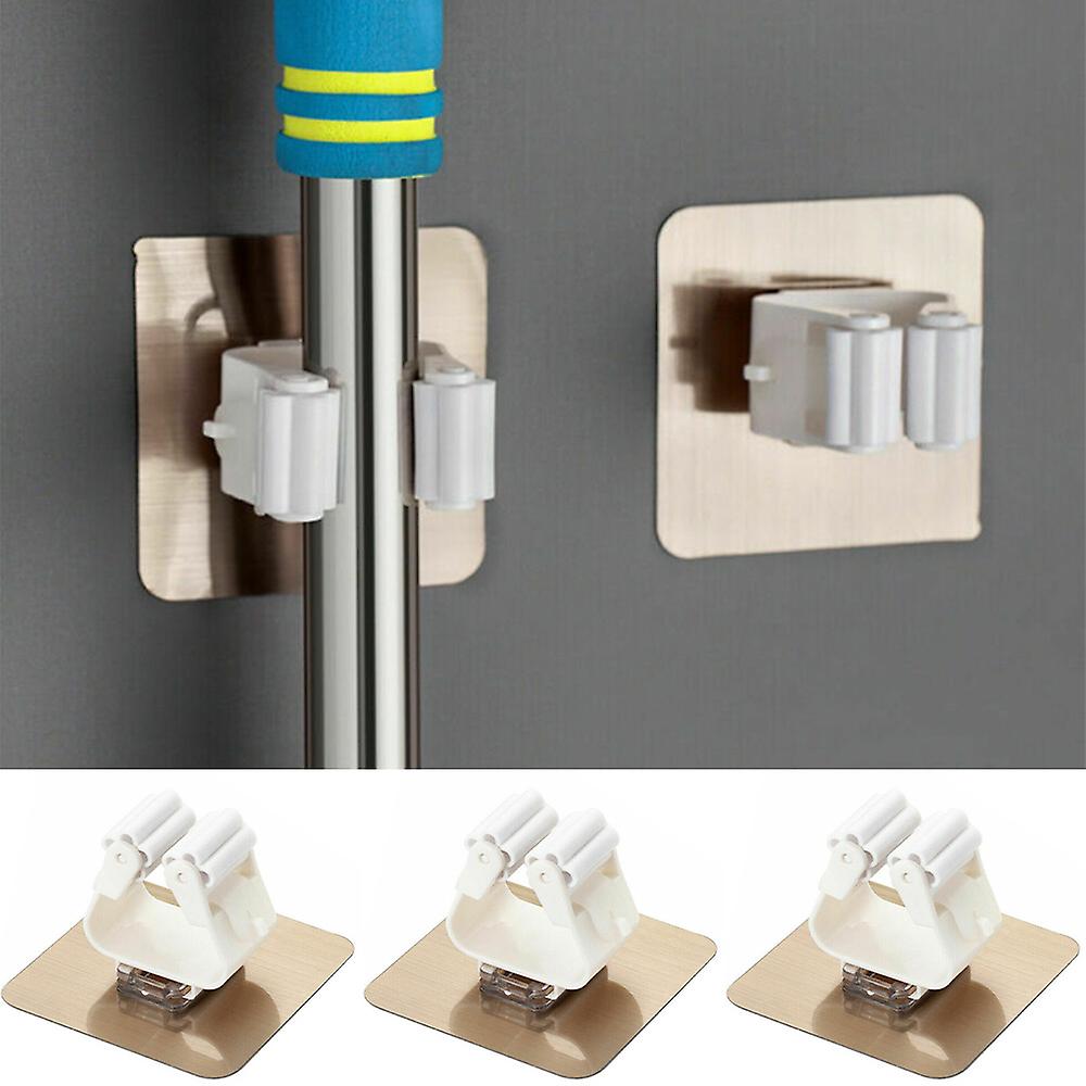 1/4pcs Wall Mounted Mop Holders Hooks Broom Hanger Clips Racks