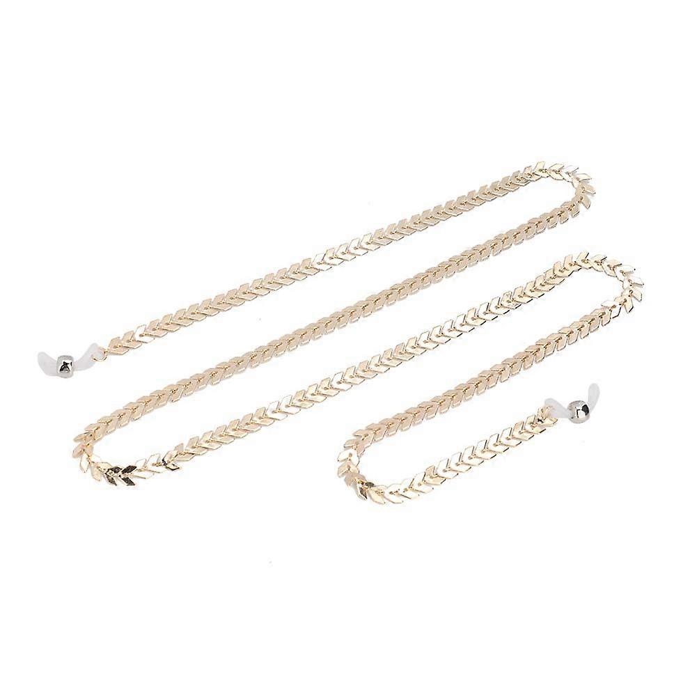 Anti-slip leaf-shaped eyeglass chain, suitable for all frame sizes