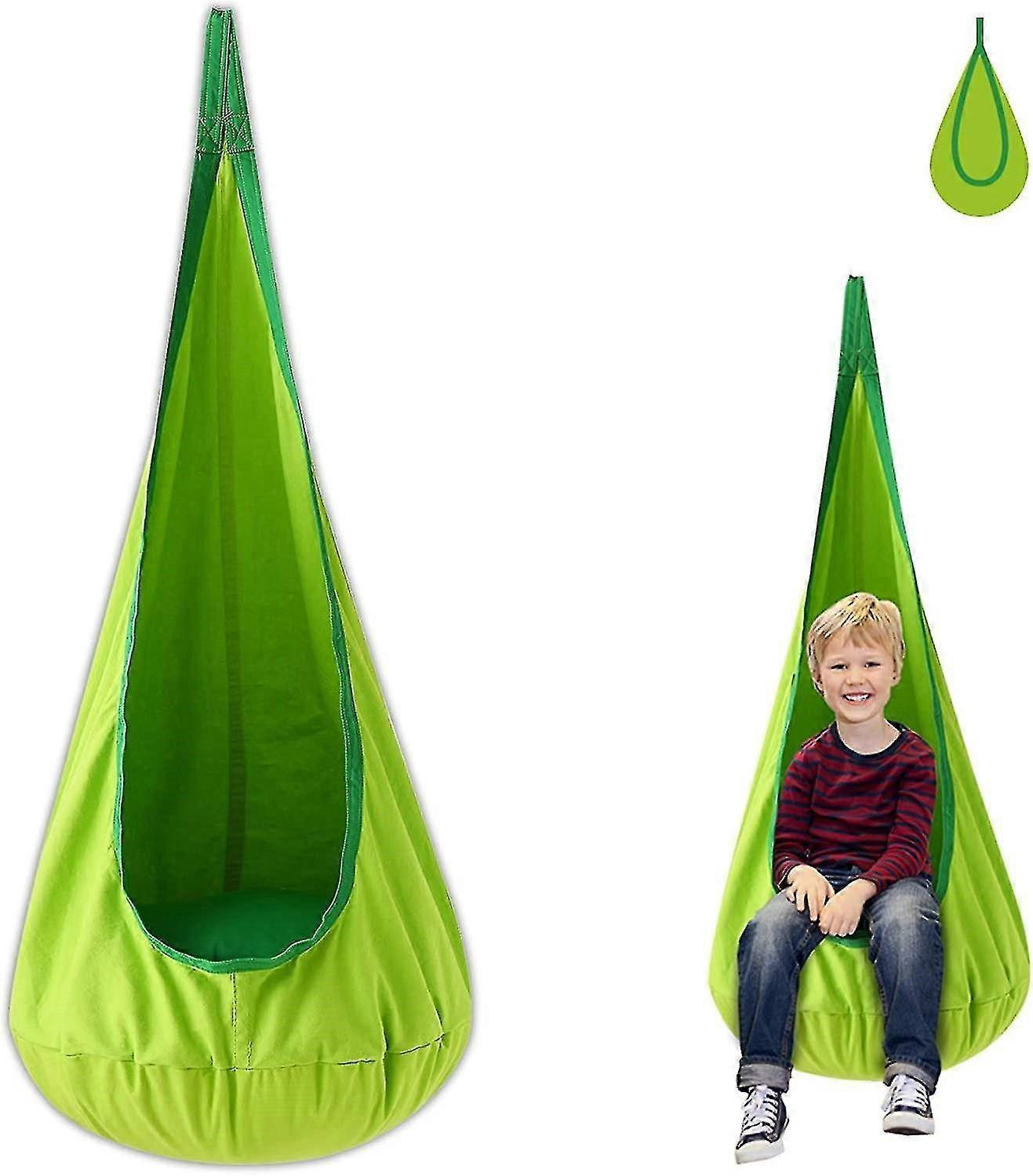Child Swing Pod Chair 100% Cotton Hammock Pod With Durable Air Cushion , Ha