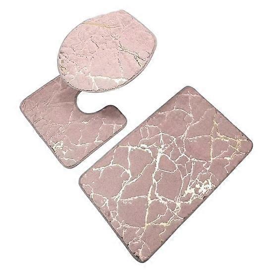 3 יחידות\סט שטיח אסלה מהיר יבש פוליאסטר שיש כיסוי מכסה אסלה שטיח אמבטיה