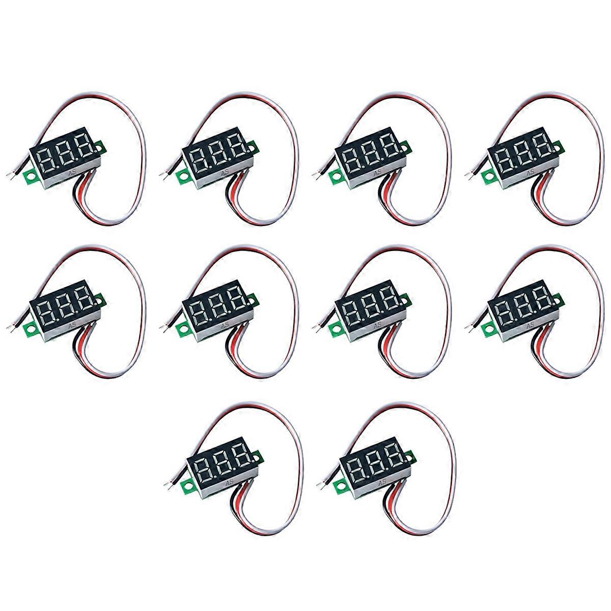 DC Digital Voltmeter Heads 0.36inch LED Digital Voltmeter DC 0-30.0V Motorcycle Voltmeter Three-Wire