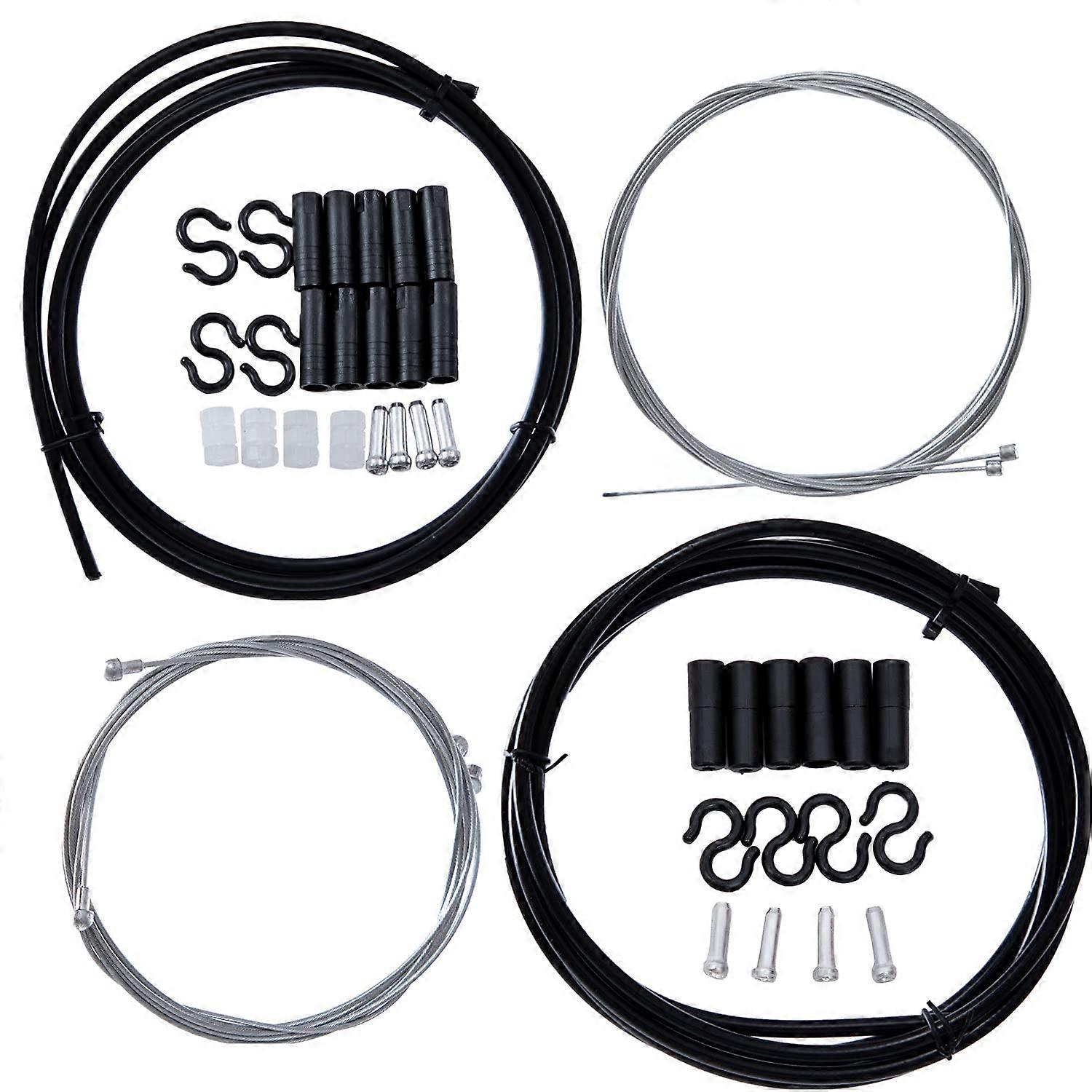 Brake and shift cable set for mountain bikes road bikes