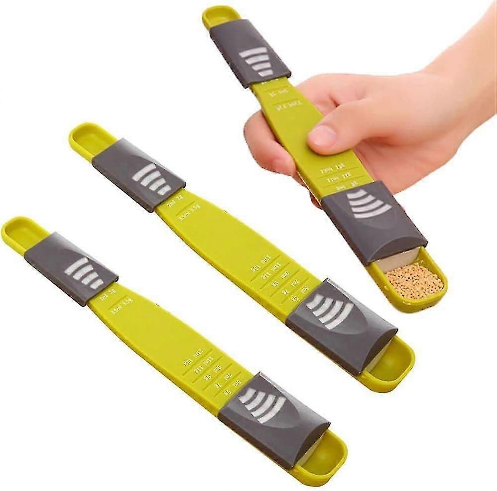 3 Pcs Adjustable Measuring Spoon, Double End Adjustable Measuring Spoon Accessories For Coffee Sugar