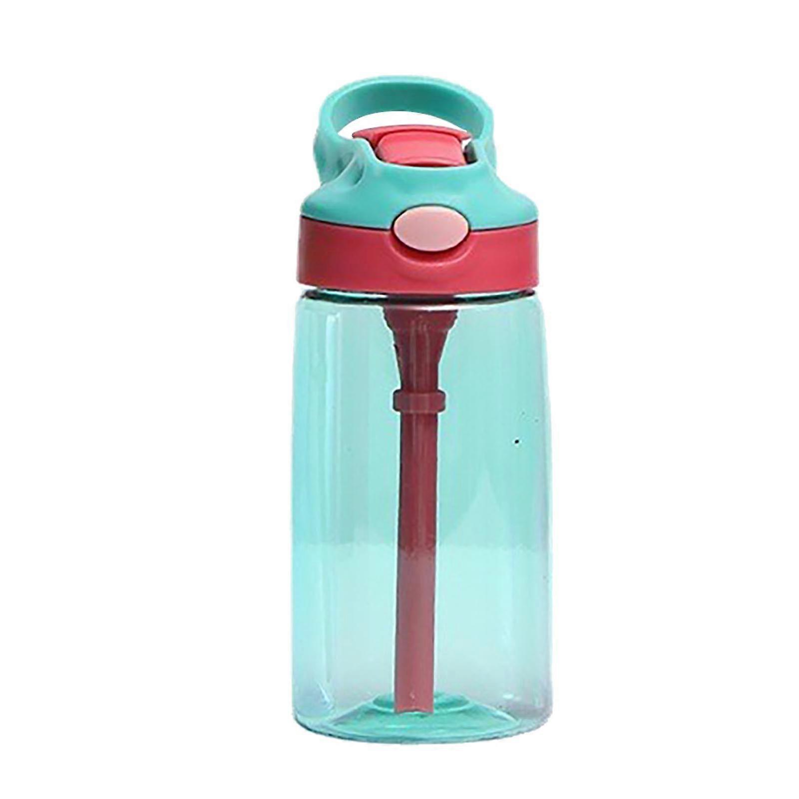480ml Kids Water Bottle With Straw Lid And Handle Easy Use For School