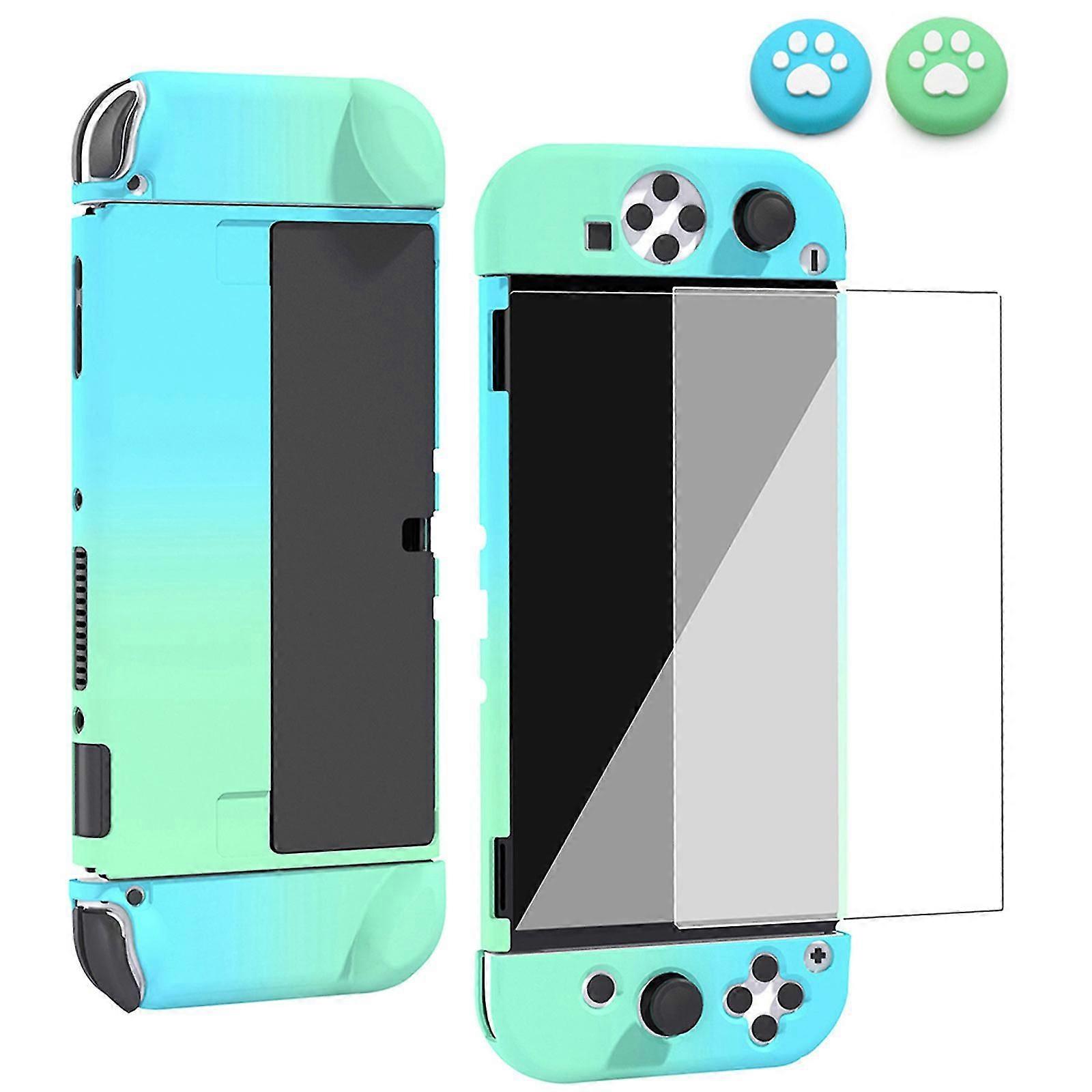 Hard Case Cover Shell+Screen Protector+Thumb Grip Caps For Nintendo Switch OLED