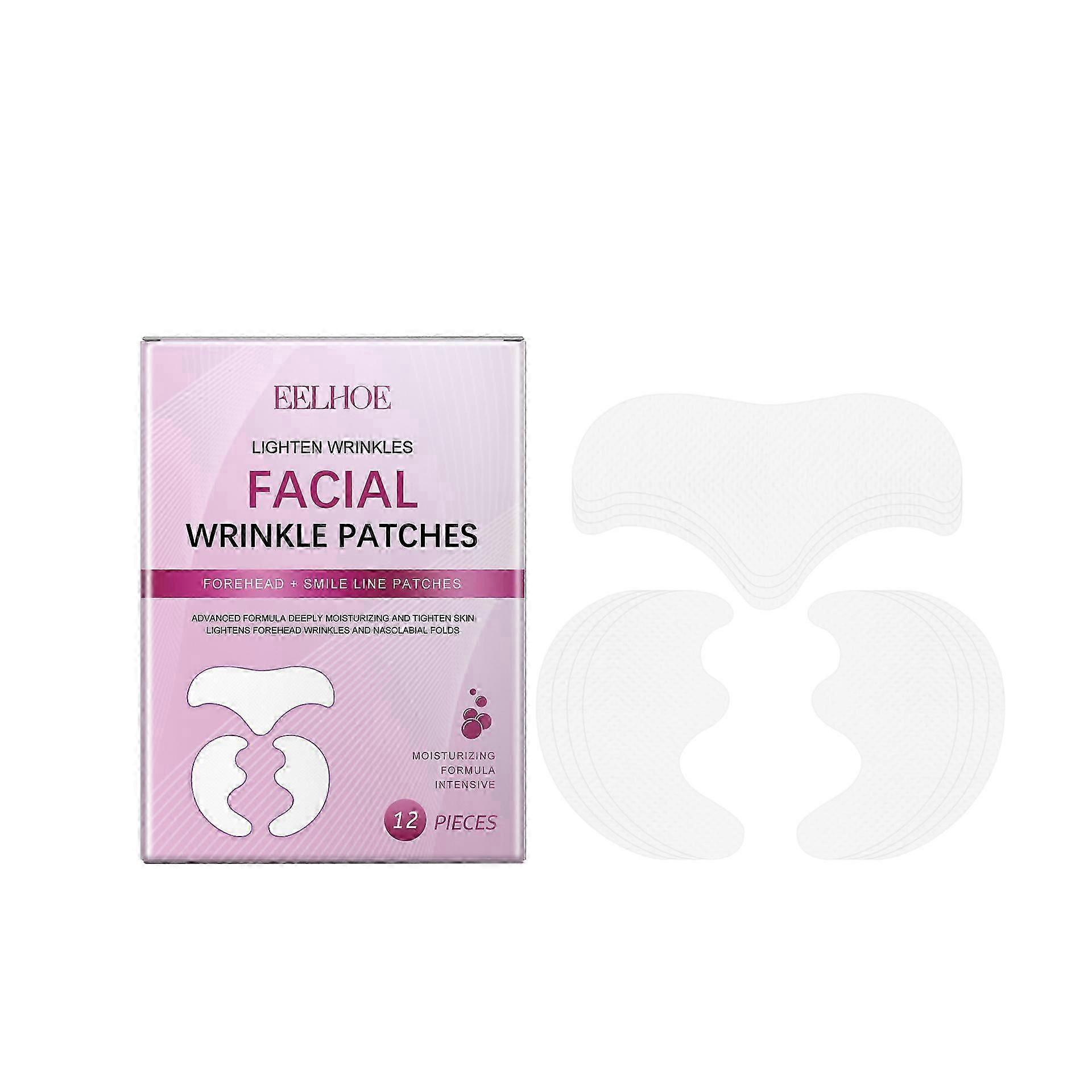 Forehead Wrinkle Patches for Anti-Wrinkles: Overnight Face Wrinkles Patches to Lift Smile Lines for Women 12pcs, Nasolabial Folds Fine Lines Overnight