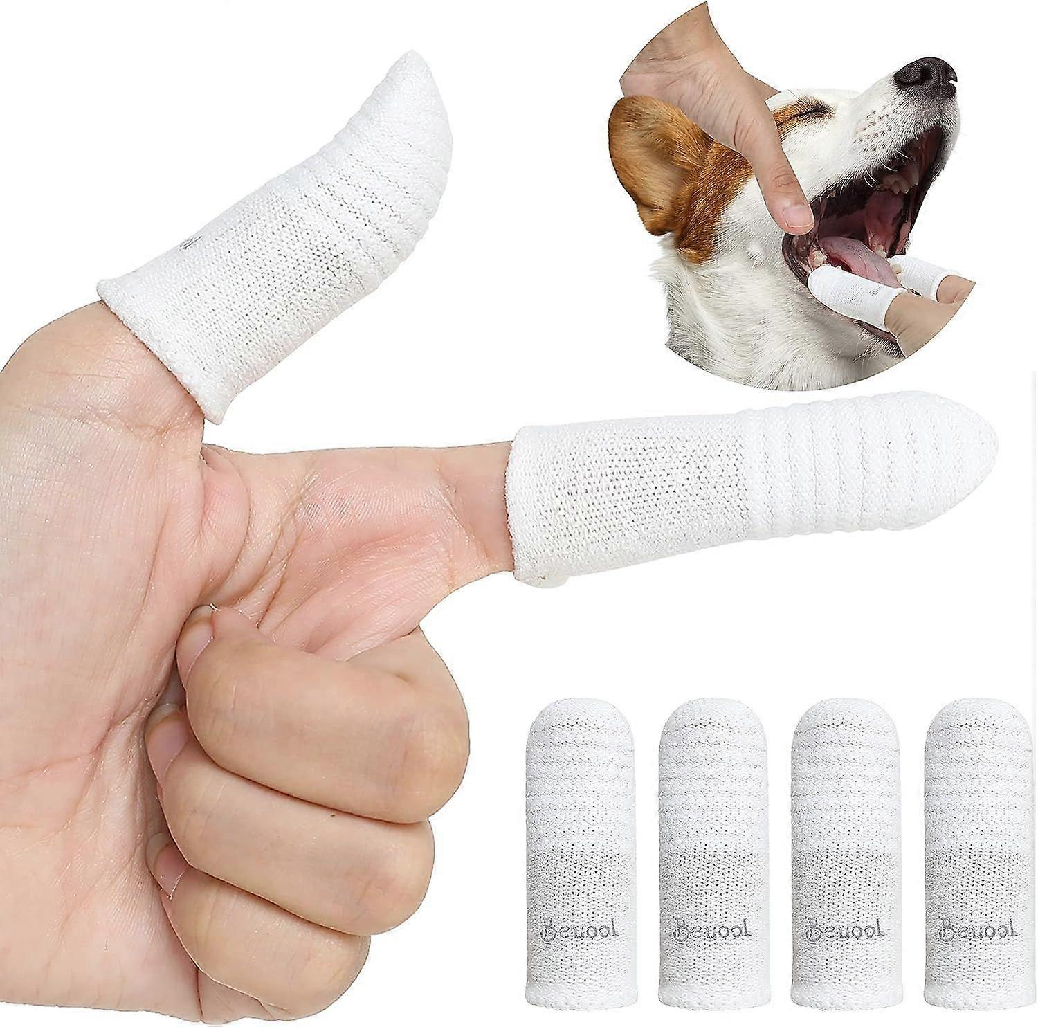 Dog Toothbrush Cat Toothbrushes-Fingers Toothbrushes for Dog Cats Teeth Cleaning, Washable&Comfortable&Durable, 1 Set for Two Fingers, Includes 2 Sets