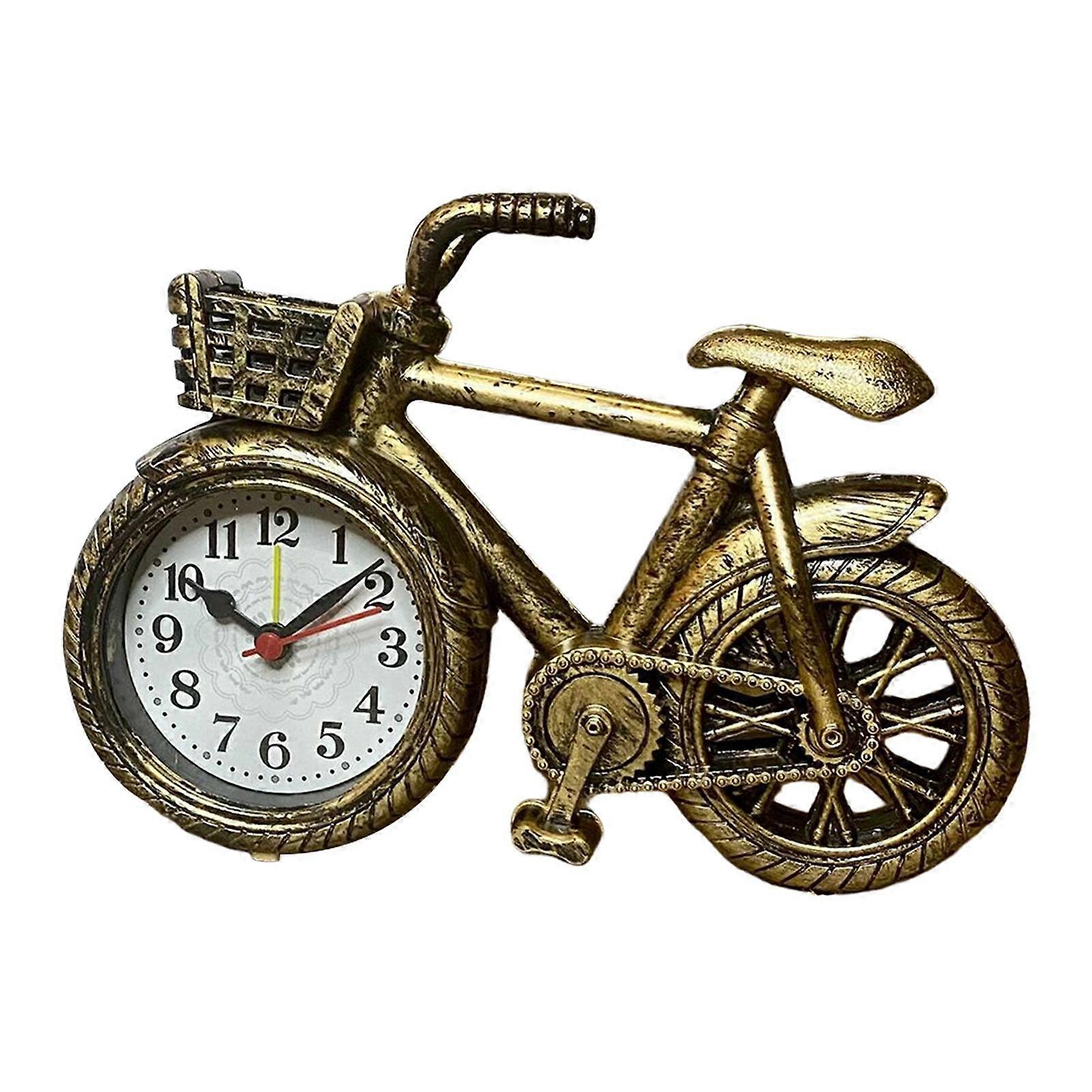Style vintage Vélo Horloge Mini Vélo Modèle Réveil Bureau Étagère Horloge Vélo