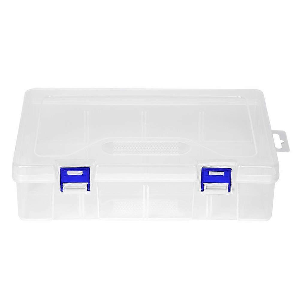 D306 Transparent Plastic Storage Box Jewelry Organizer Hardware Tools ContainerBlue Buckle