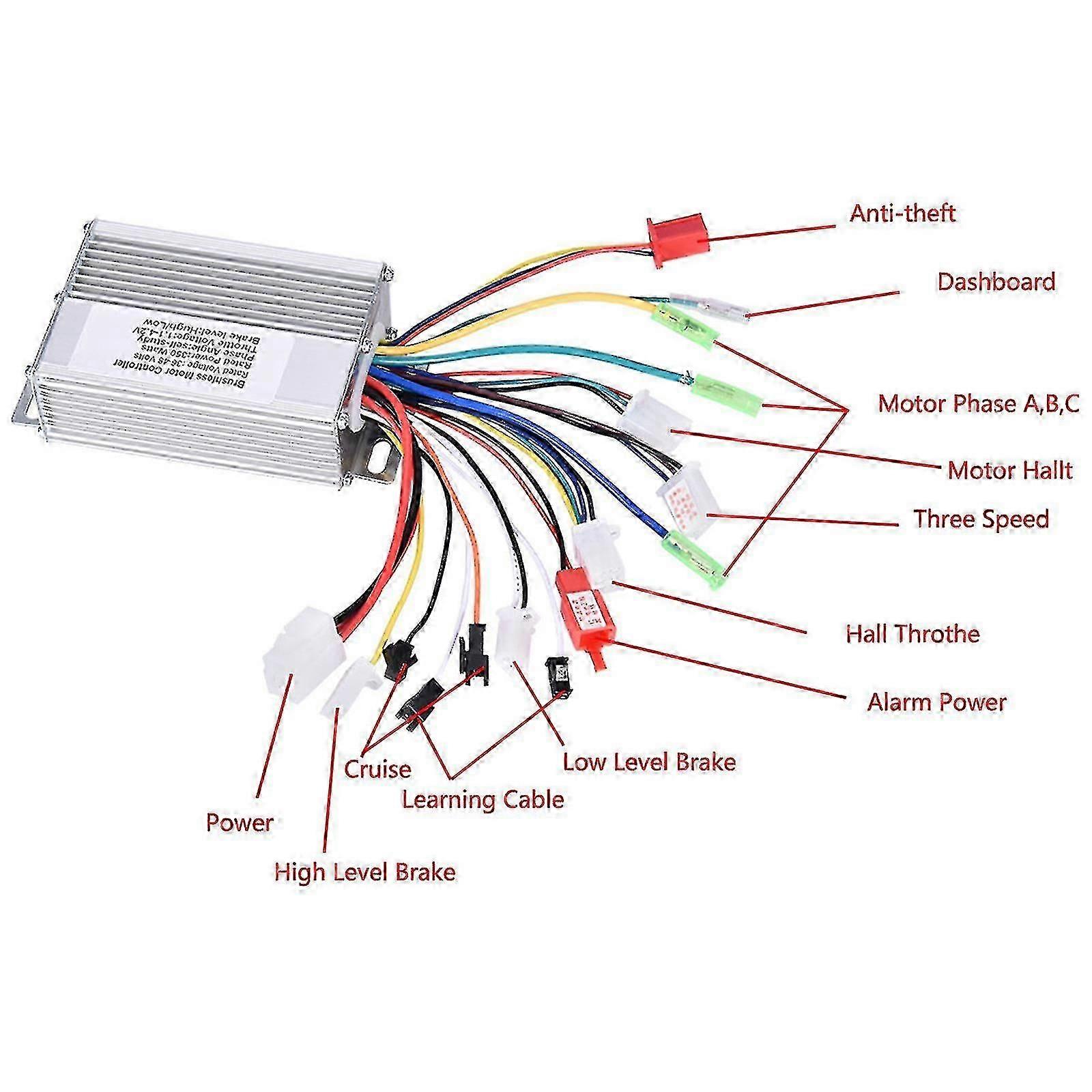 36v/48v 350w Electric E-bike Scooter Brushless Dc Motor Speed Controller