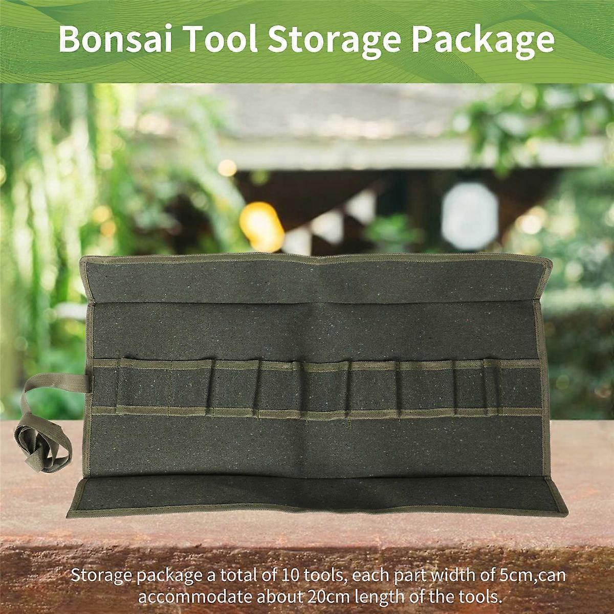 600x430Mm Japanese Bonsai Tools Storage Package Roll Bag Canvas