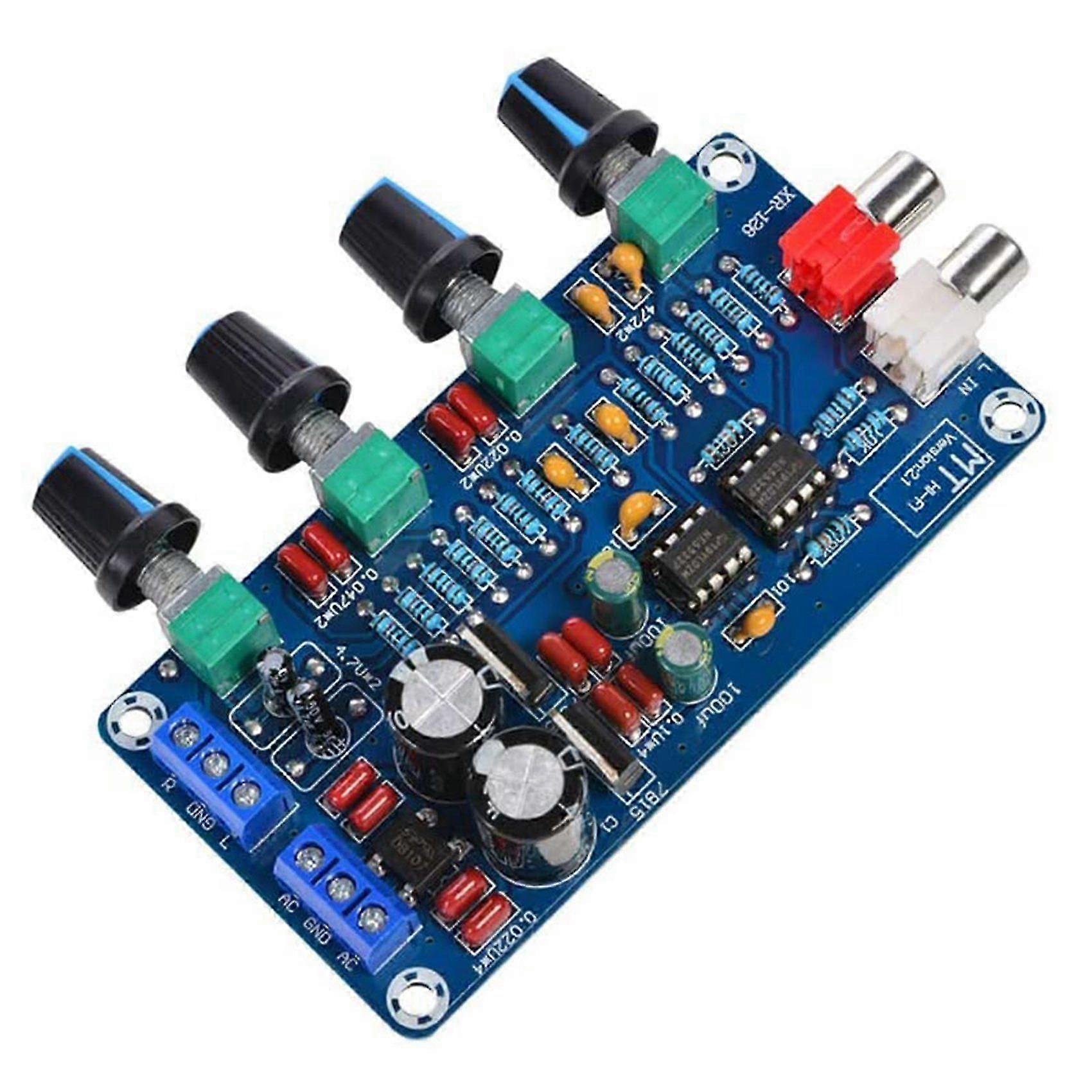 Amplifier NE5532 Preamp Preamplifier Volume Tone Control Finished Board Treble Midrange Bass EQ DIY Dual AC 12V -18V JP