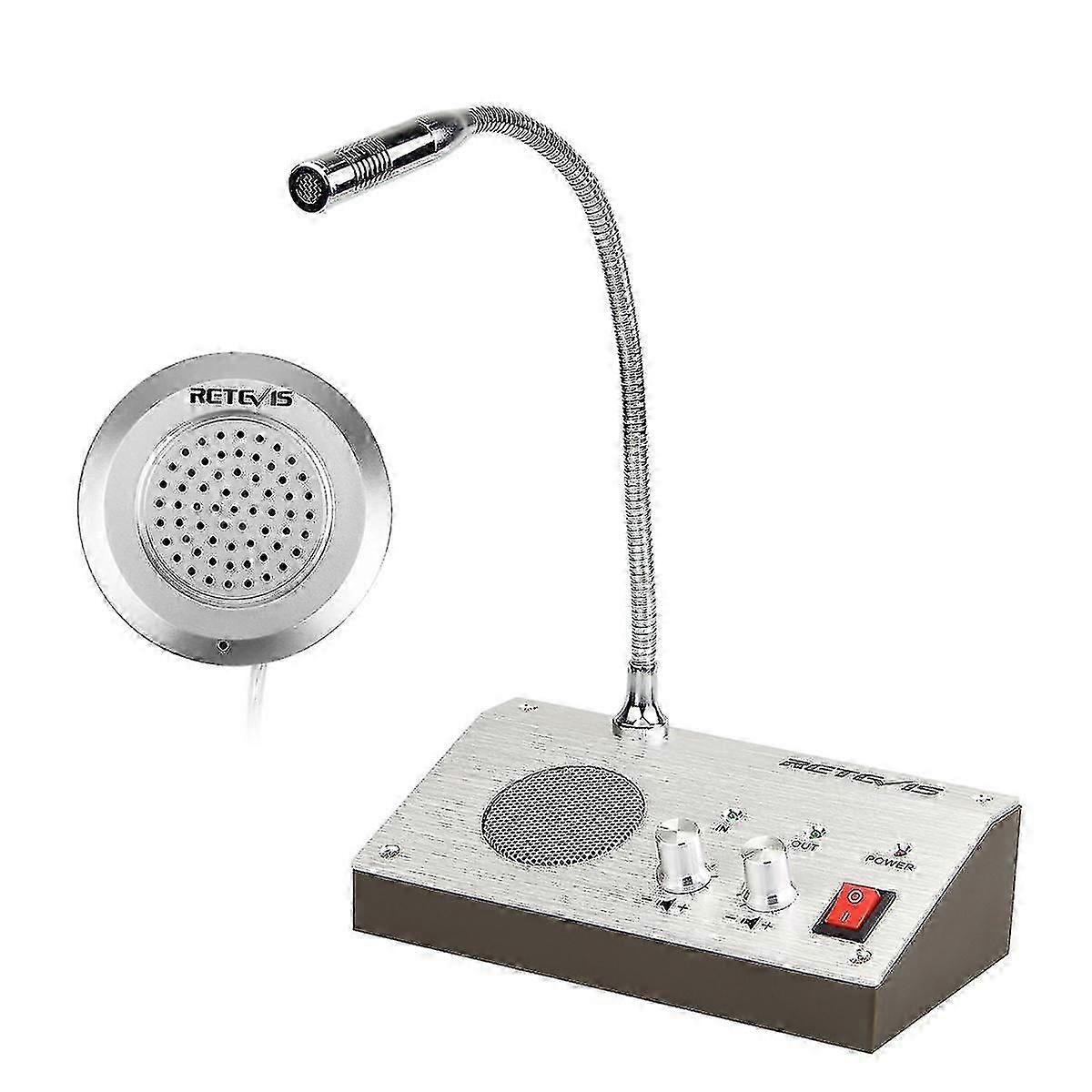 Retevis RT-9908 Dual Way Window Intercom System Bank Counter Interphone Zero-touch For Business Stor