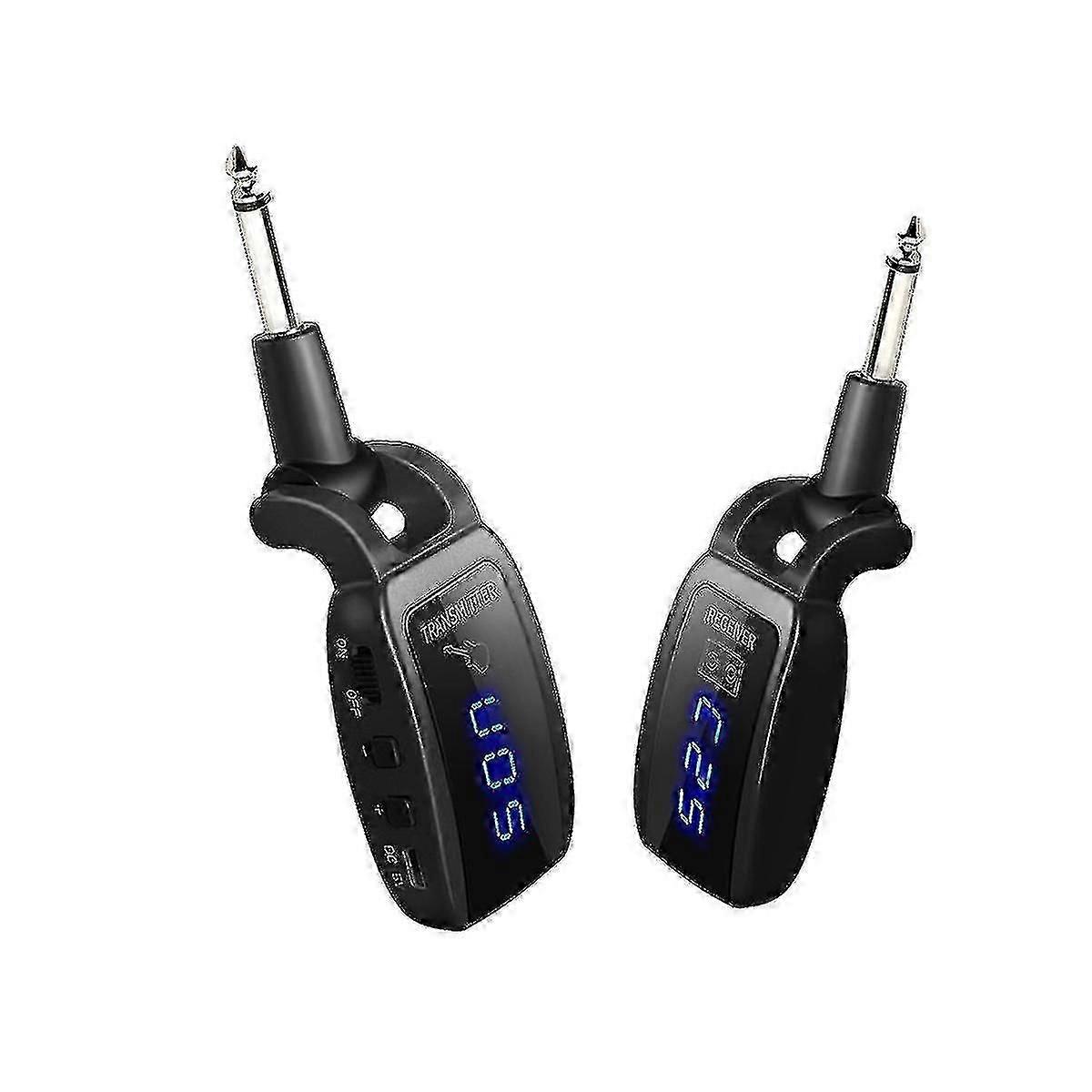 Wireless Guitar System LED Screen With USB Rechargeable, UHF Transmitter & Receiver