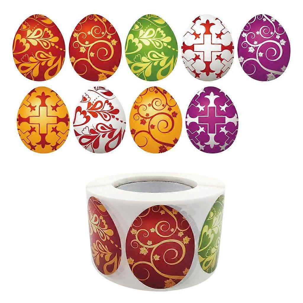 500Pcs Happy Easter Stickers Easter Eggs Self Adhesive Sticker Party Candy Label