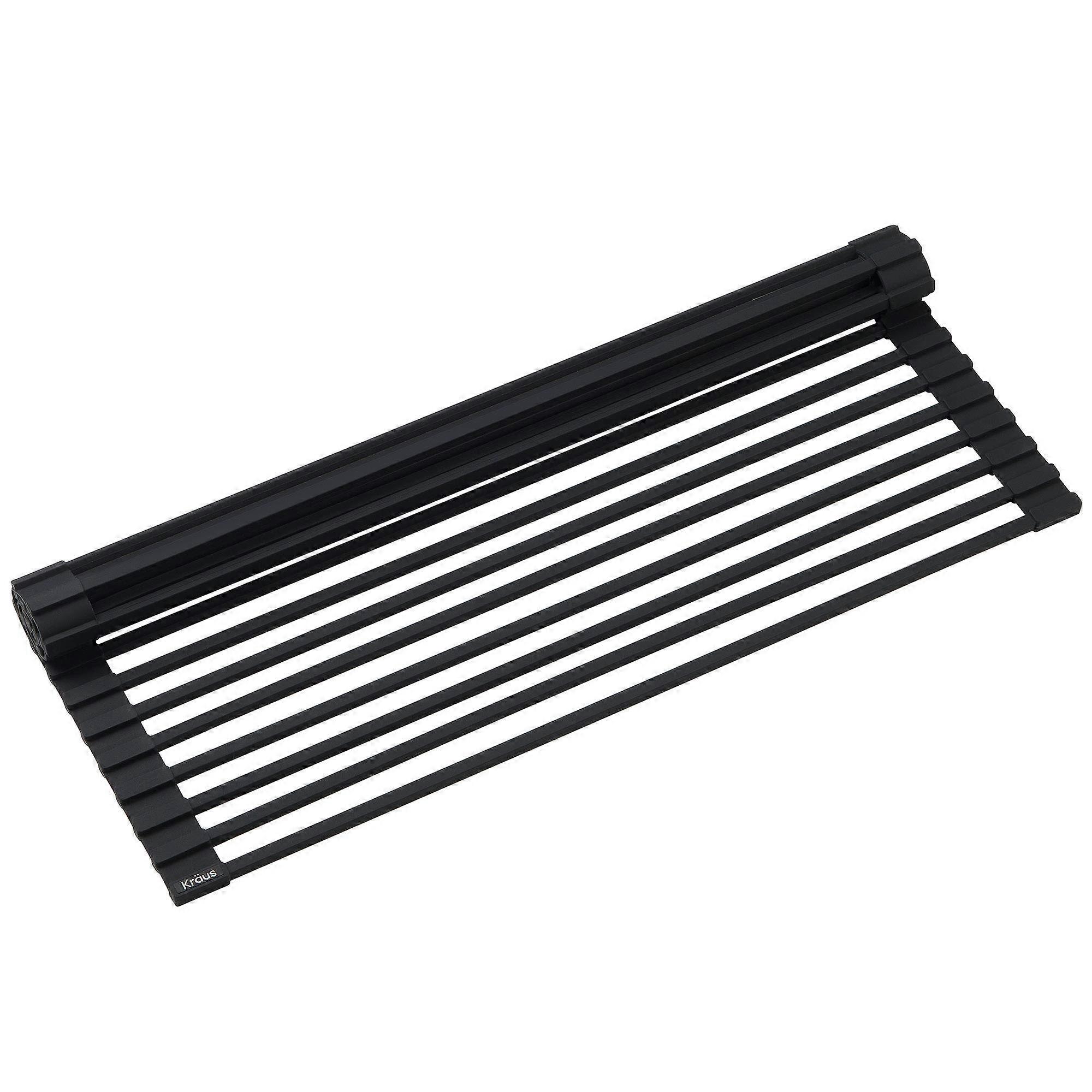 Jet Black Dish Drying Rack Over Sink 20.5 in