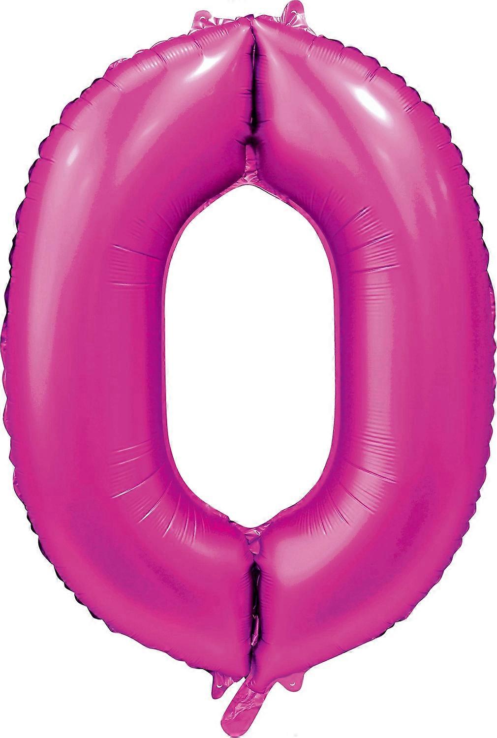 Ilmapallo numero 0 Vaaleanpunainen 86 cm