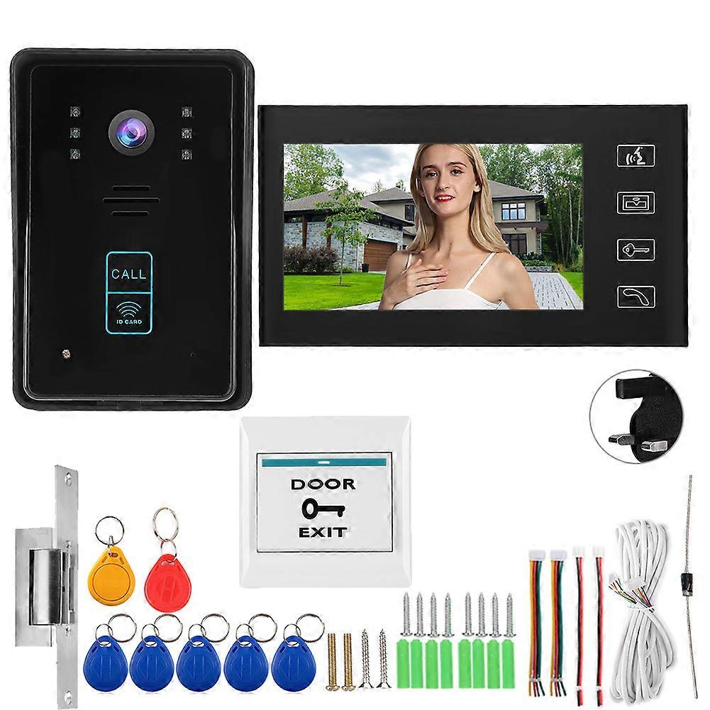 Wired Video Doorbell Intercom System - Night Vision, 7" Touchscreen, Easy Install