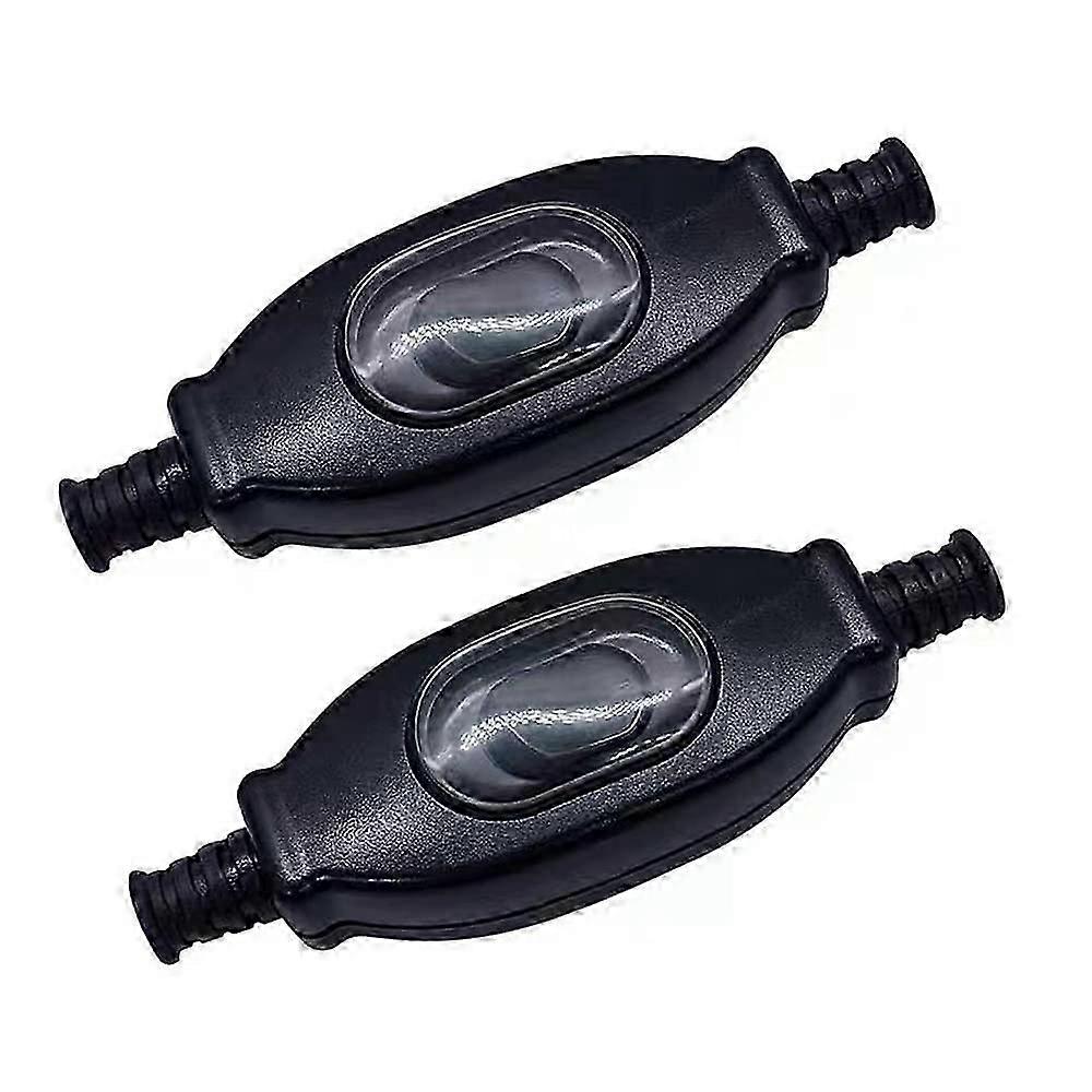 2 Pcs Waterproof Inline Rocker Switch Cord Switch 250v Outdoor Inline Switch Inline Push Button Switch for Lamps Electrical Appliances Transformers