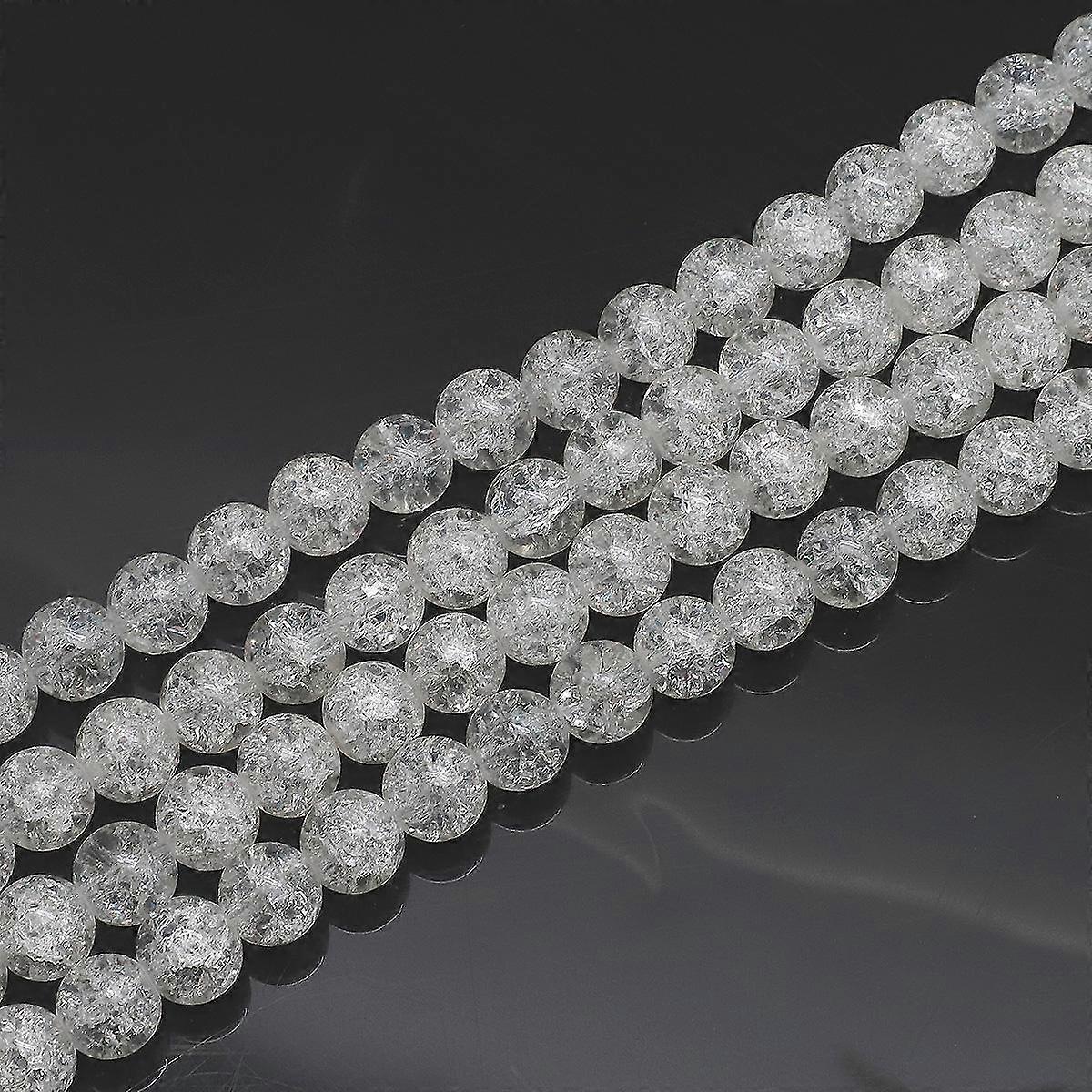 8\10,12\14mm Whtie and Random Mixed Crackle Acrylic Beads Spacer Ball Beads for DIY Bracelet Fashion