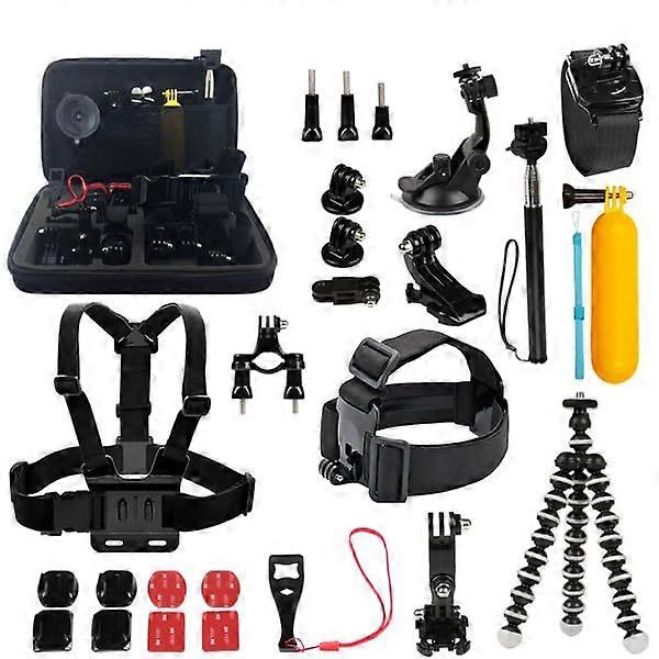 26 in 1 Camera Accessories Kit for GoPro Hero 5 4 3+ 3 2 1 with Chest Strap Selfie Stick Floating Mount Tripod Stand