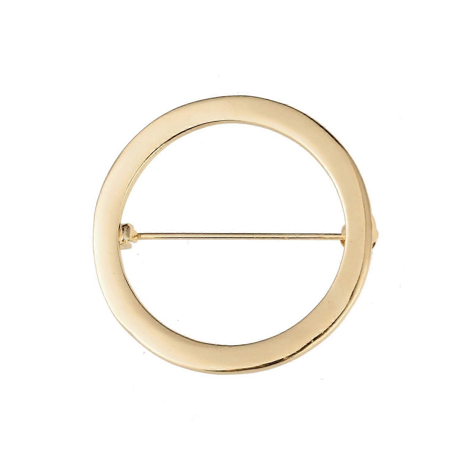 Simple Geometry Circle Brooch for Girl Heart Shape