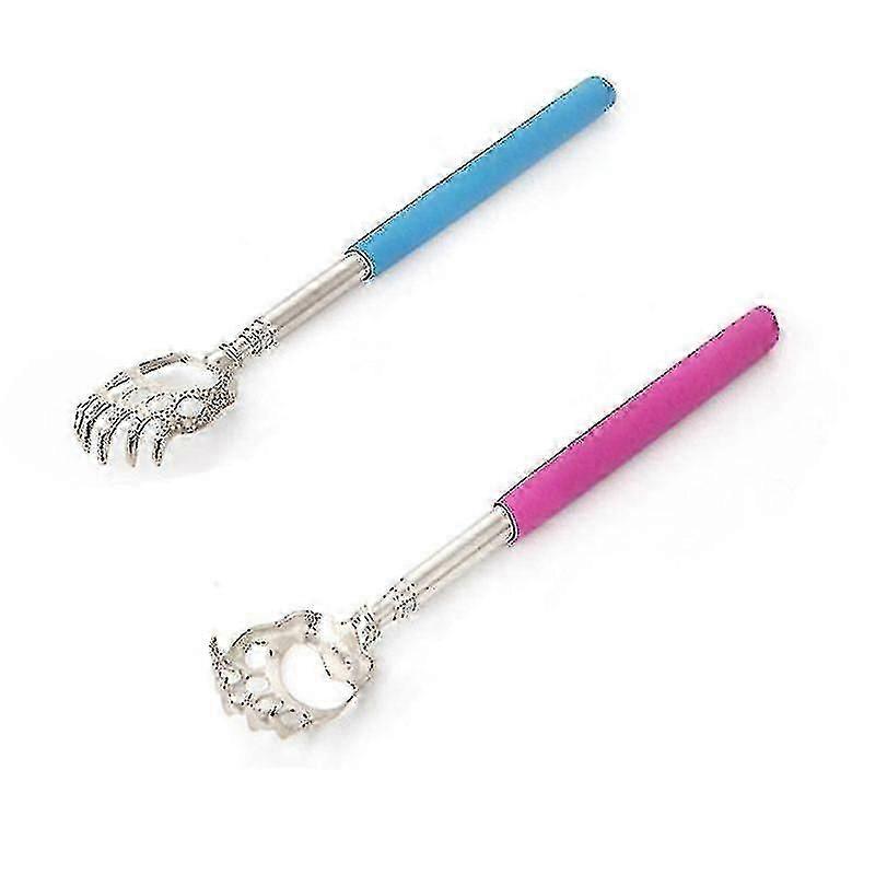 Portable Extendable Telescopic Bear Claws Metal Back Scratchers Hand Massager Backslap 4pcs-random Colours