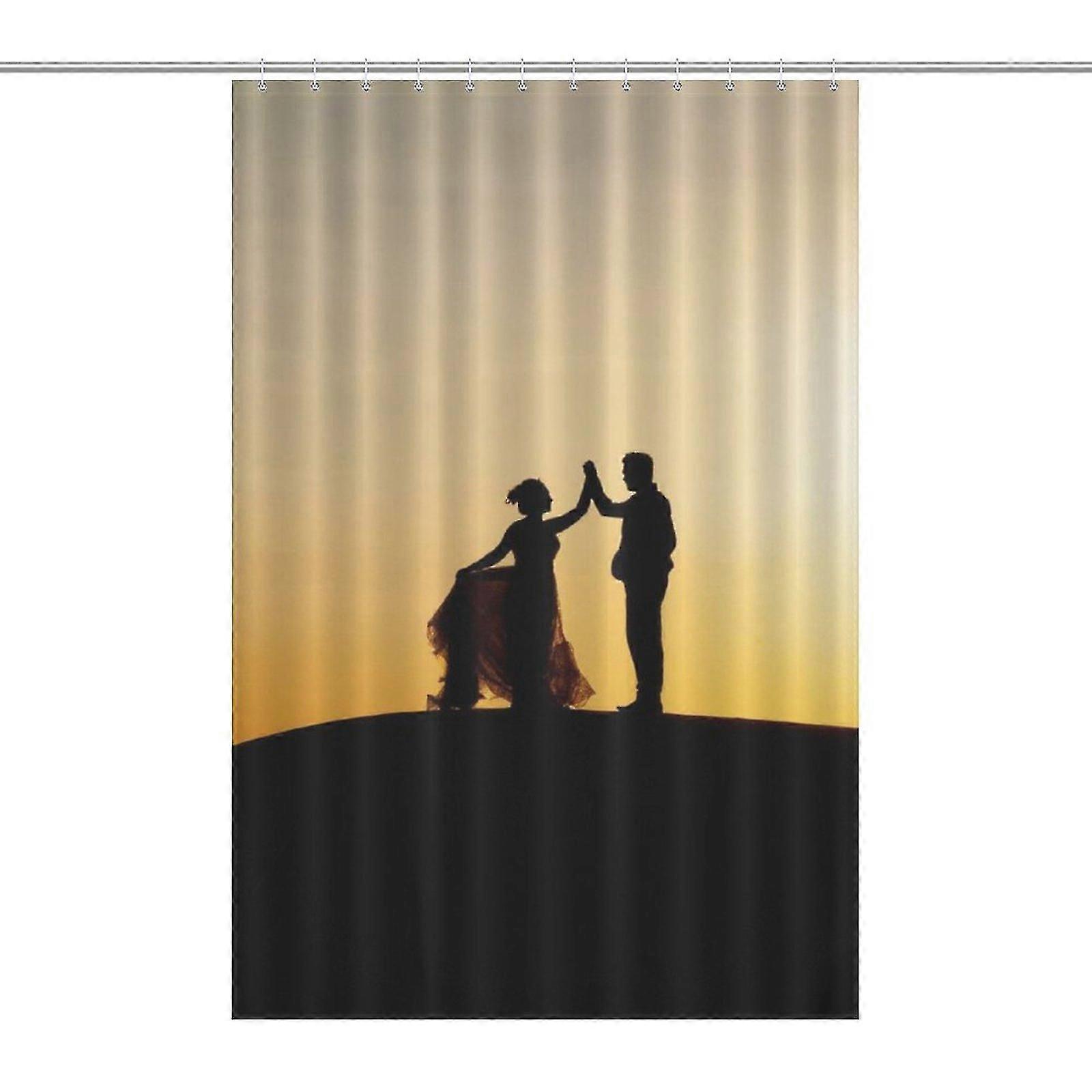 美しいカップル印刷シャワーカーテン
