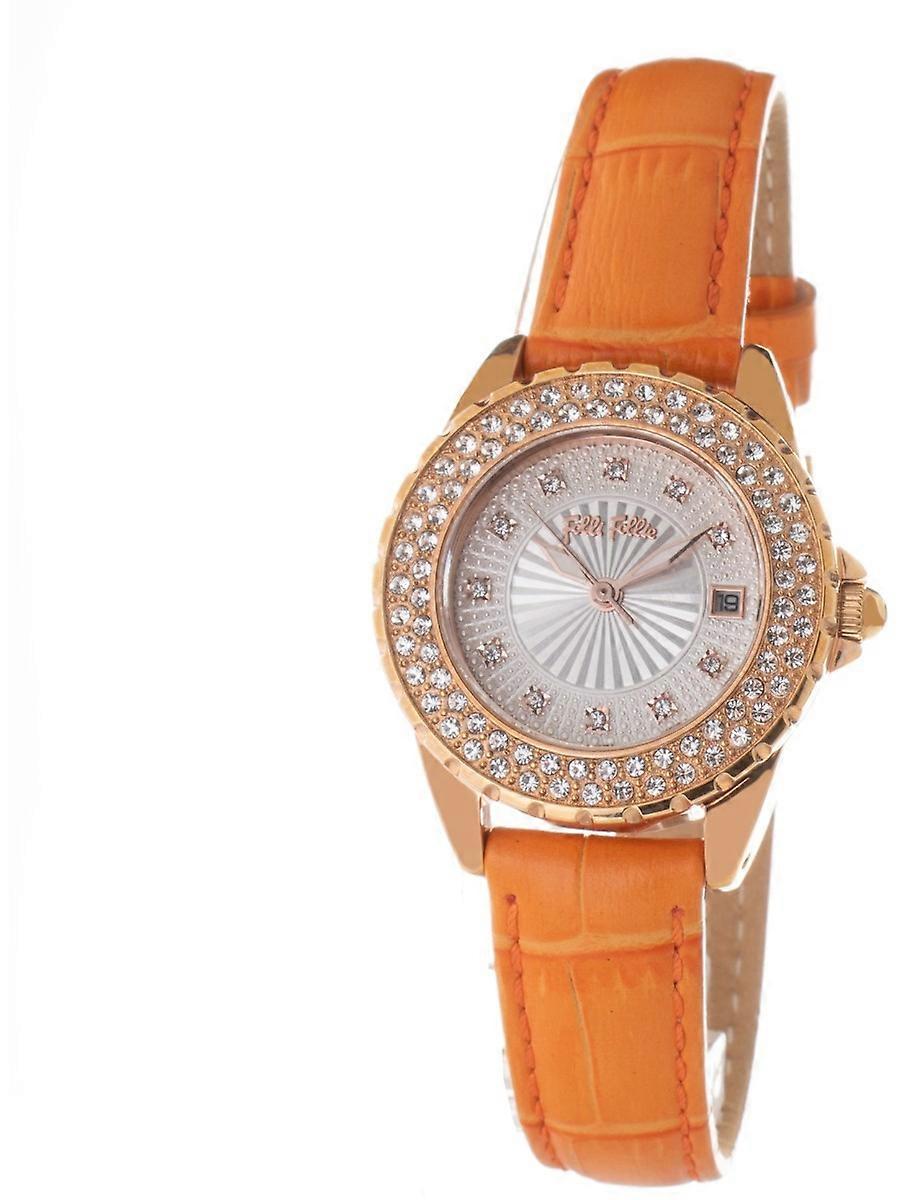 Folli Follie Orange Äkta Läder WF13B071STN Damklocka