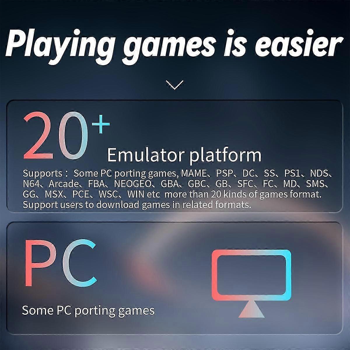 Handheld Game Console, 4 Inch IPS Screen, Linux OS, Retro Video Player