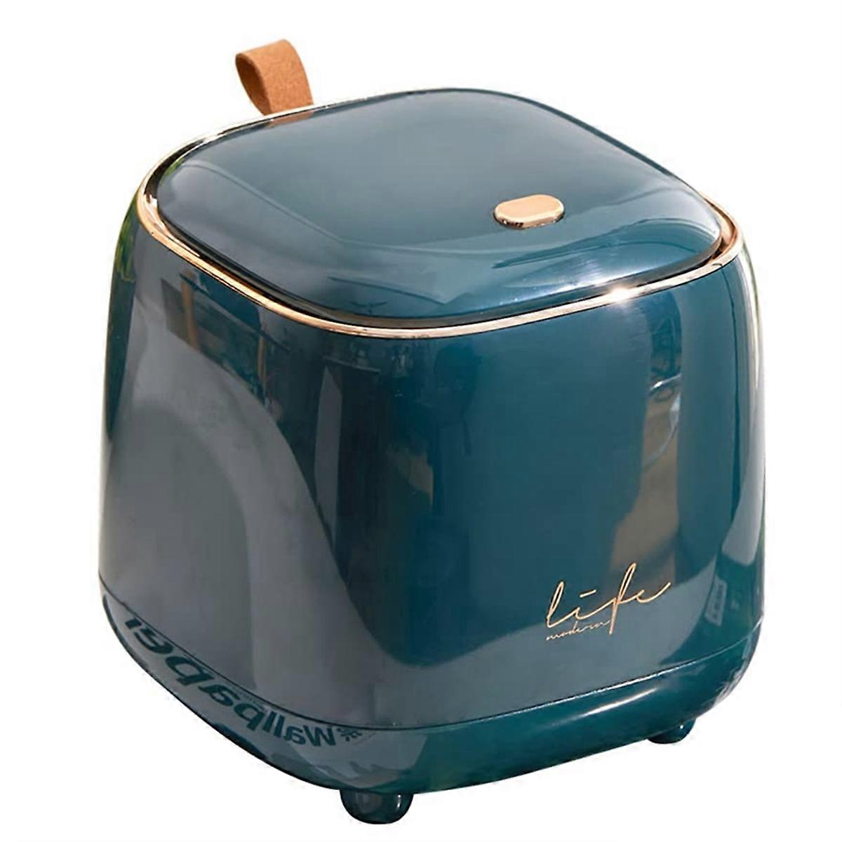 Countertop Trash Can , Waste Can with Type Lid, Green