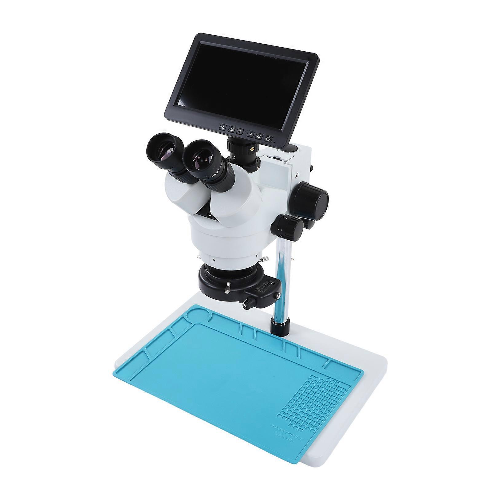 Digital Trinocular Microscope 7in LCD 26MP 1080P USB UK Plug
