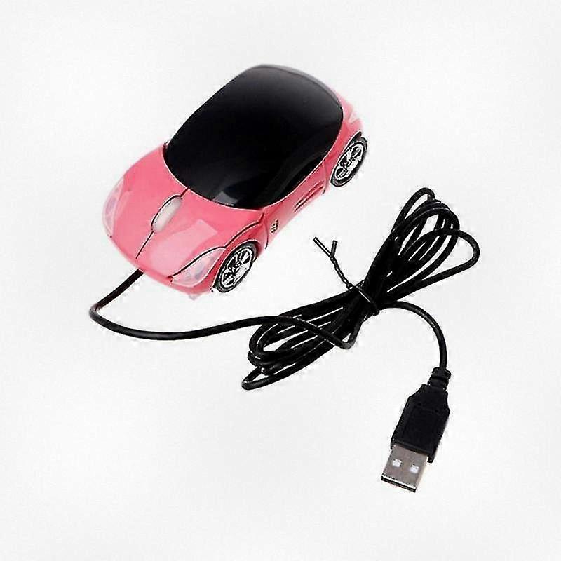 Durable Mini Car-Shaped USB Wired Mouse with 1000dpi Optical Sensor and 2 Headlights for Gaming