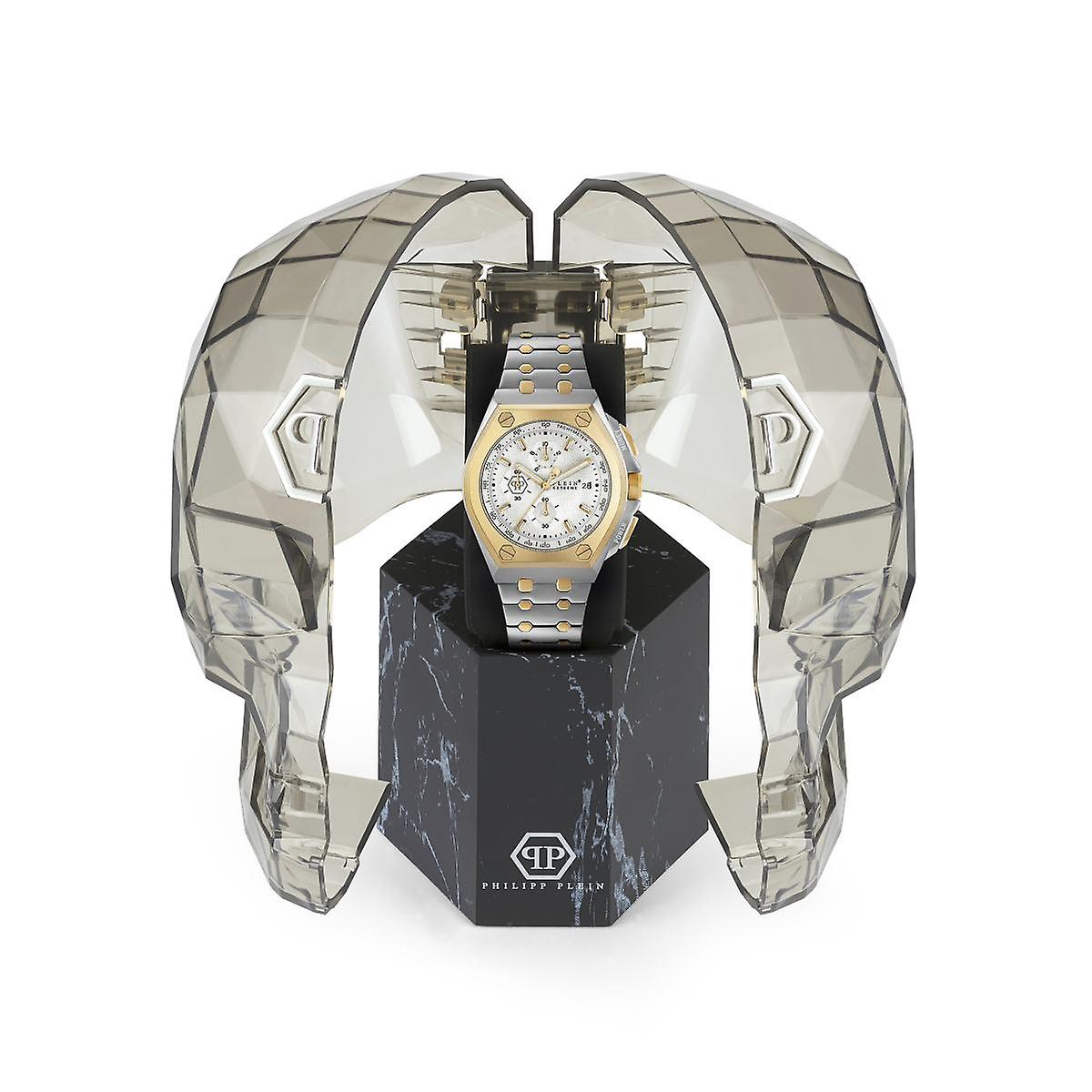 Philipp Plein Orologio da uomo cronografo analogico al quarzo PLEIN EXTREME, Nero, Bracciale