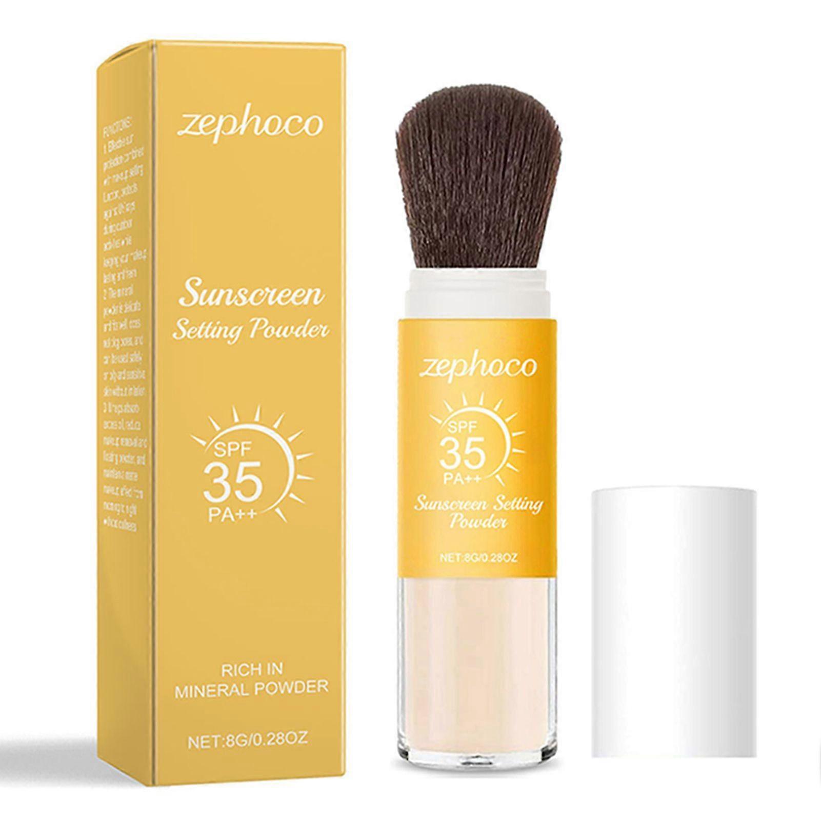 Mineral Sunscreen Setting Powder SPF35 for All Skin Types Lightweight Non-Greasy UV Protection for Daily Use