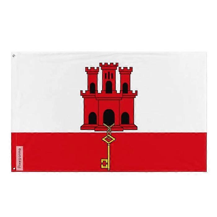 Flag - Gibraltar - 90 x 150 cm - Polyester - Double-sided print - Iron eyelets