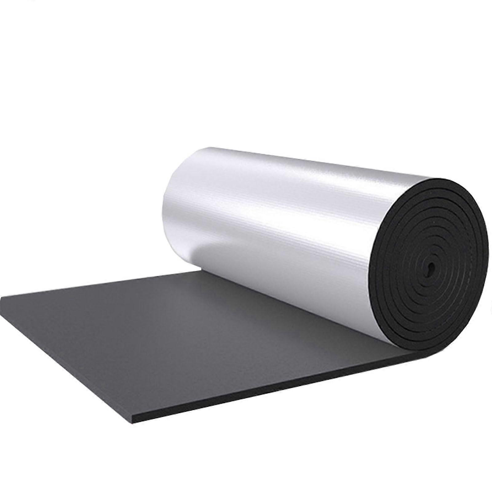 Double reflective insulation roll, 5mm thick radiator foil, selfadhesive, heatinsulating layer with aluminum, 1m x 1m