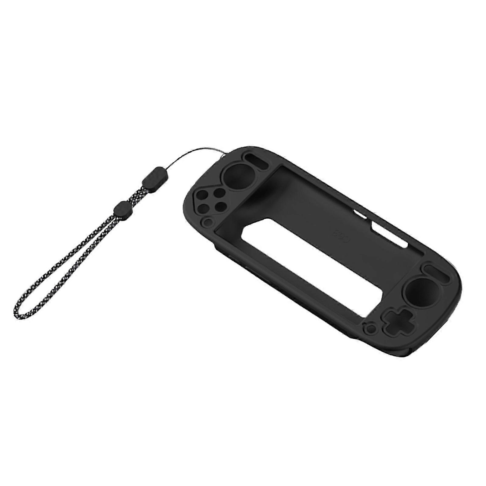 Protector Cover Sleeve with Lanyard for Retroid Pocket 5 Gamepad Dustproof Housing Protective Case Game Console Shell Black