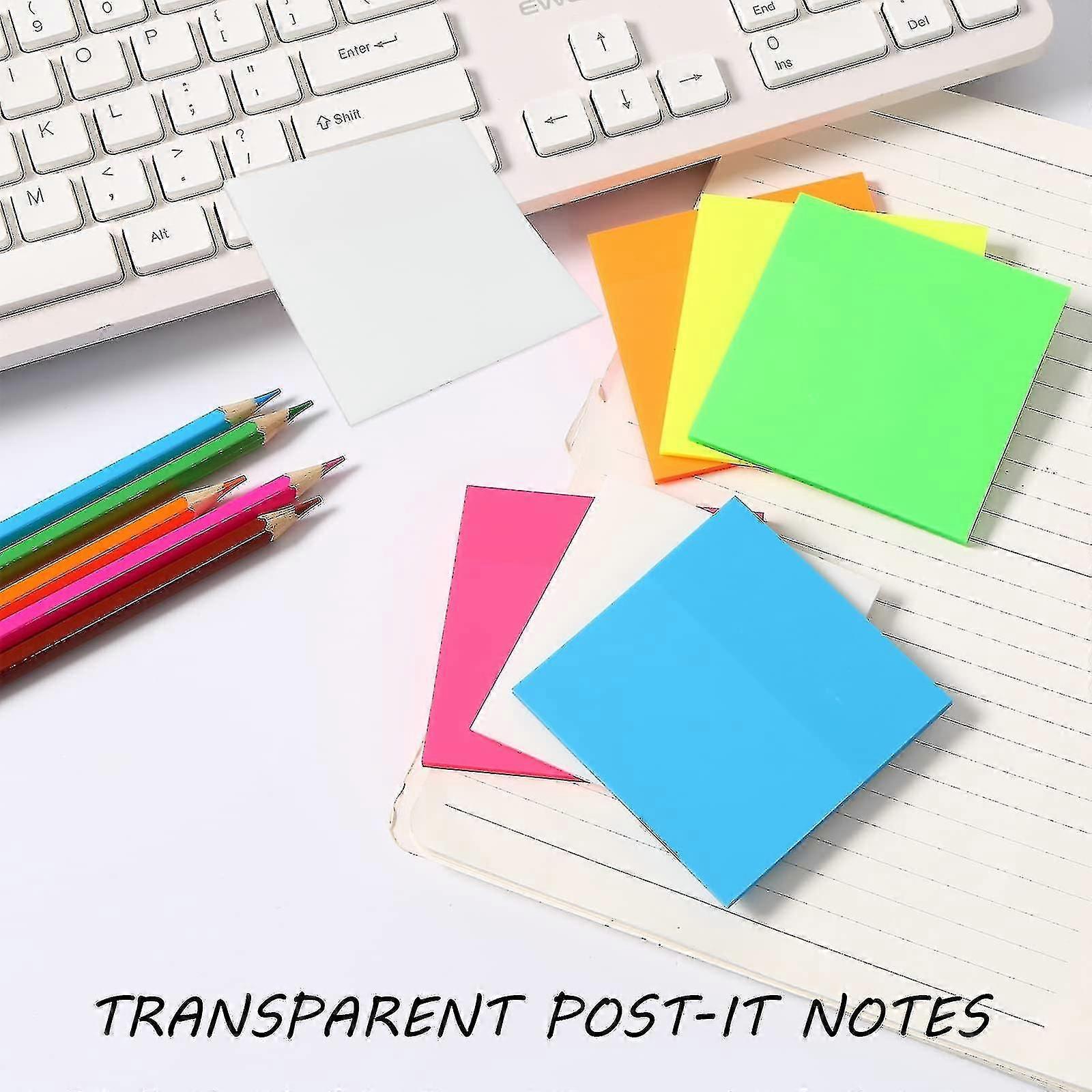 Sticky Notes Set, 6 Count 50 Sheets Self-adhesive Notes, Waterproof Self-adhesive Notes